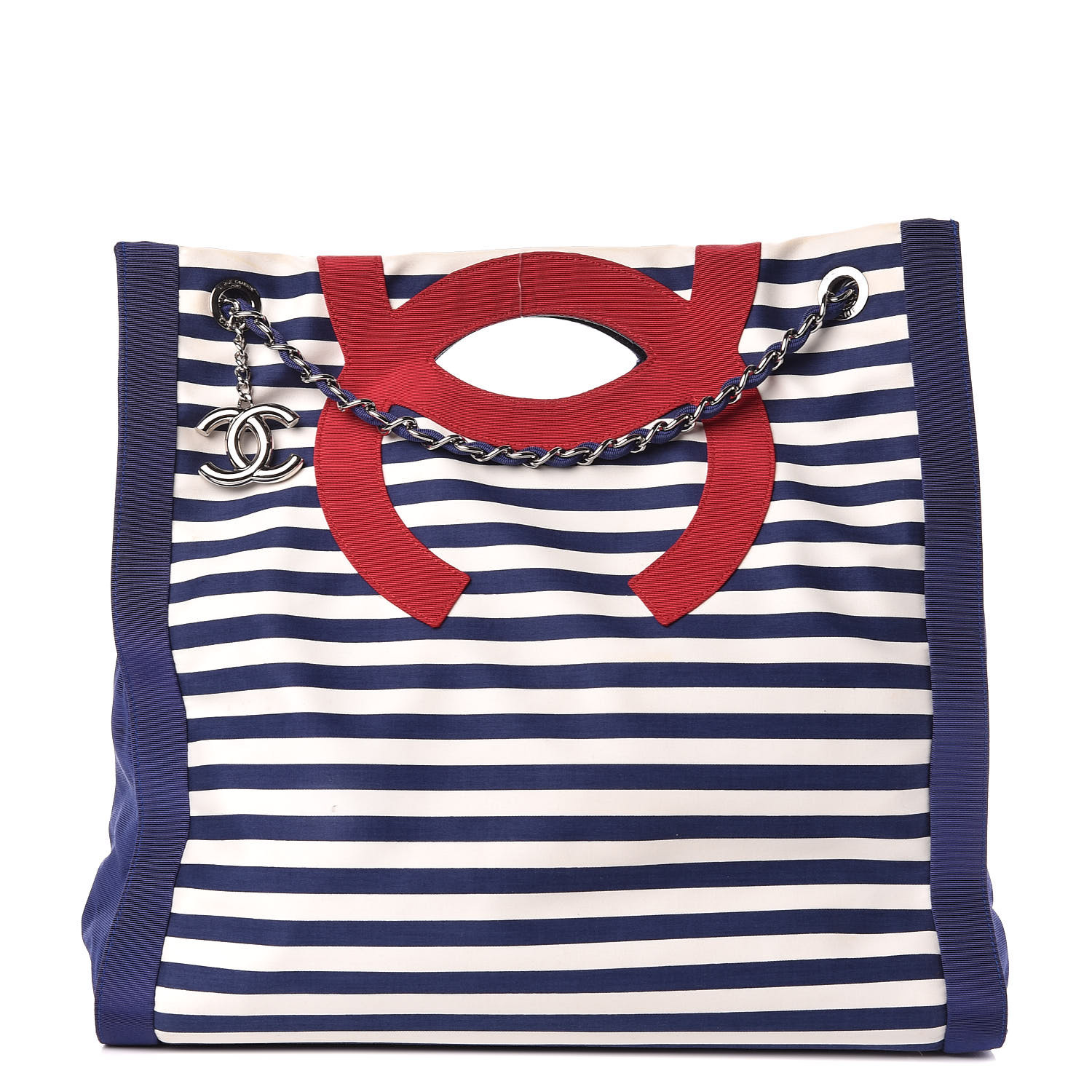 red white and blue chanel bag