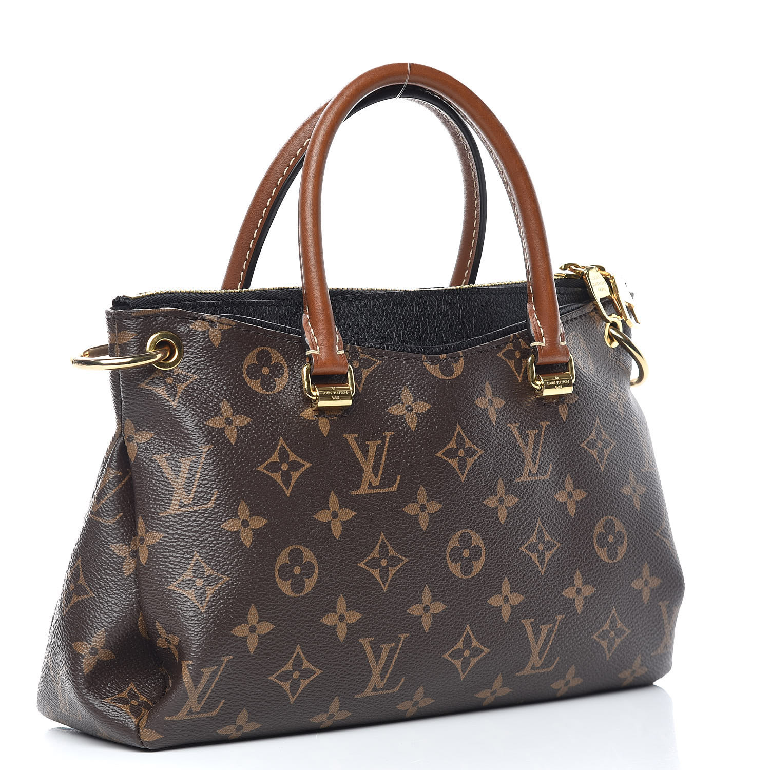 Louis Vuitton Braided Handle V Tote Monogram Canvas and Leather MM at  1stDibs