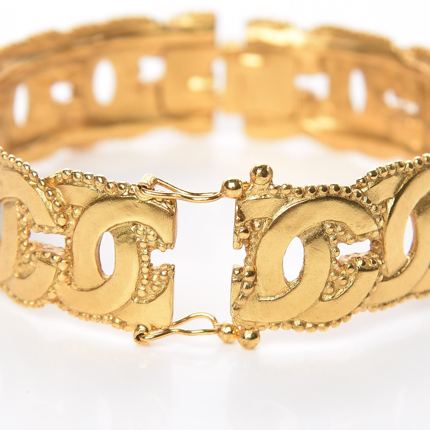 CHANEL CC Bangle Gold 413494 | FASHIONPHILE