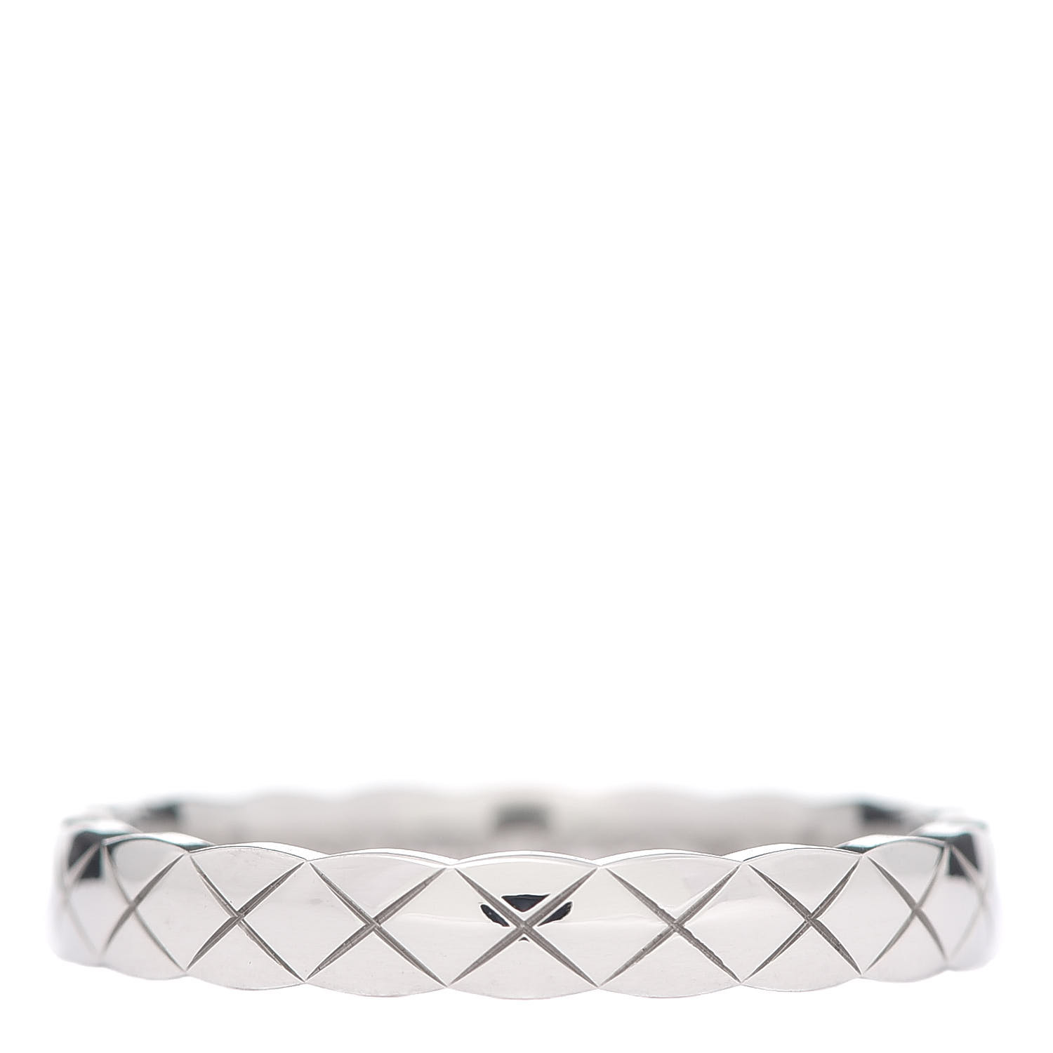 Chanel 18k White Gold Mini Coco Crush Ring 58 8 25 Fashionphile