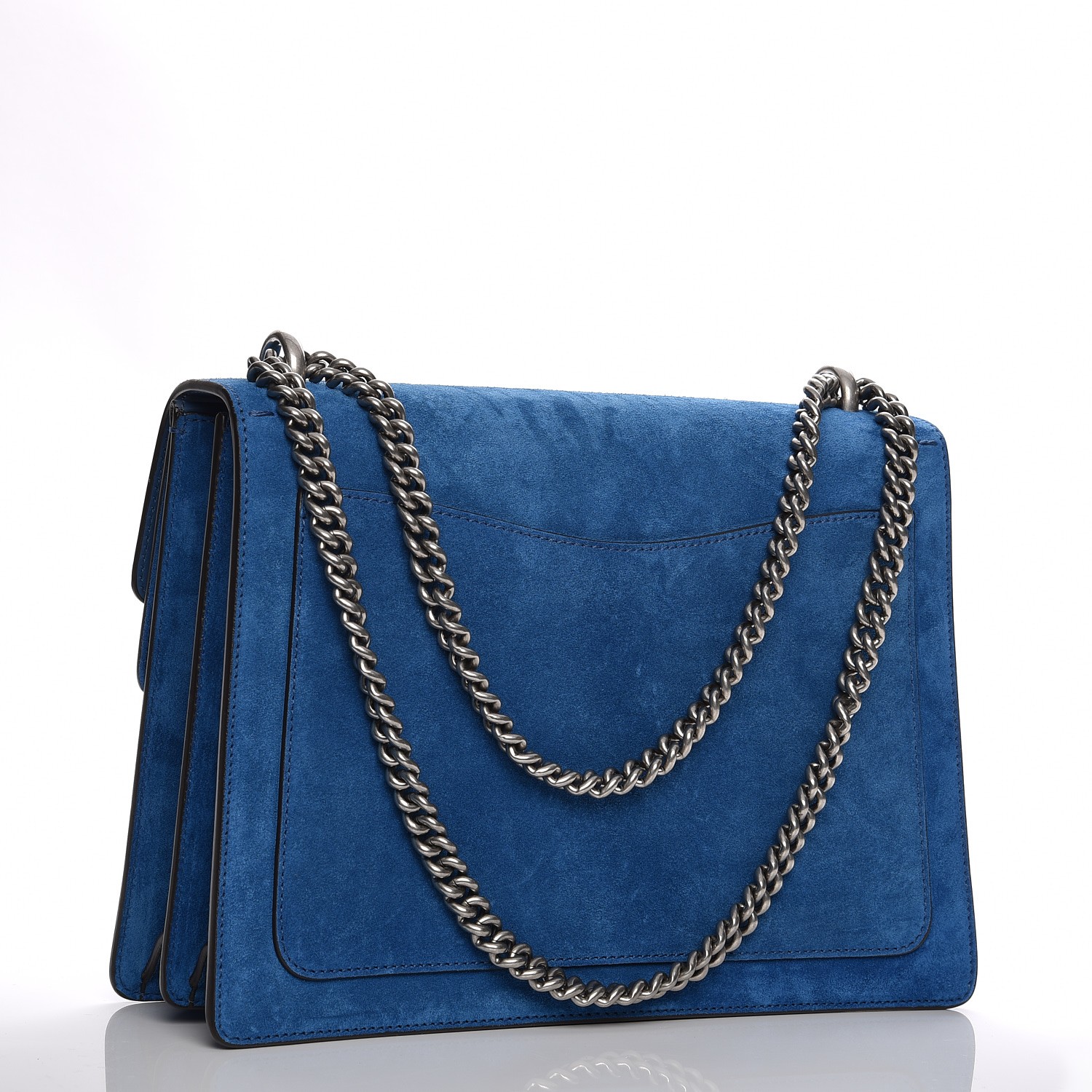 GUCCI Suede Medium Dionysus Shoulder Bag Blue 204401 | FASHIONPHILE