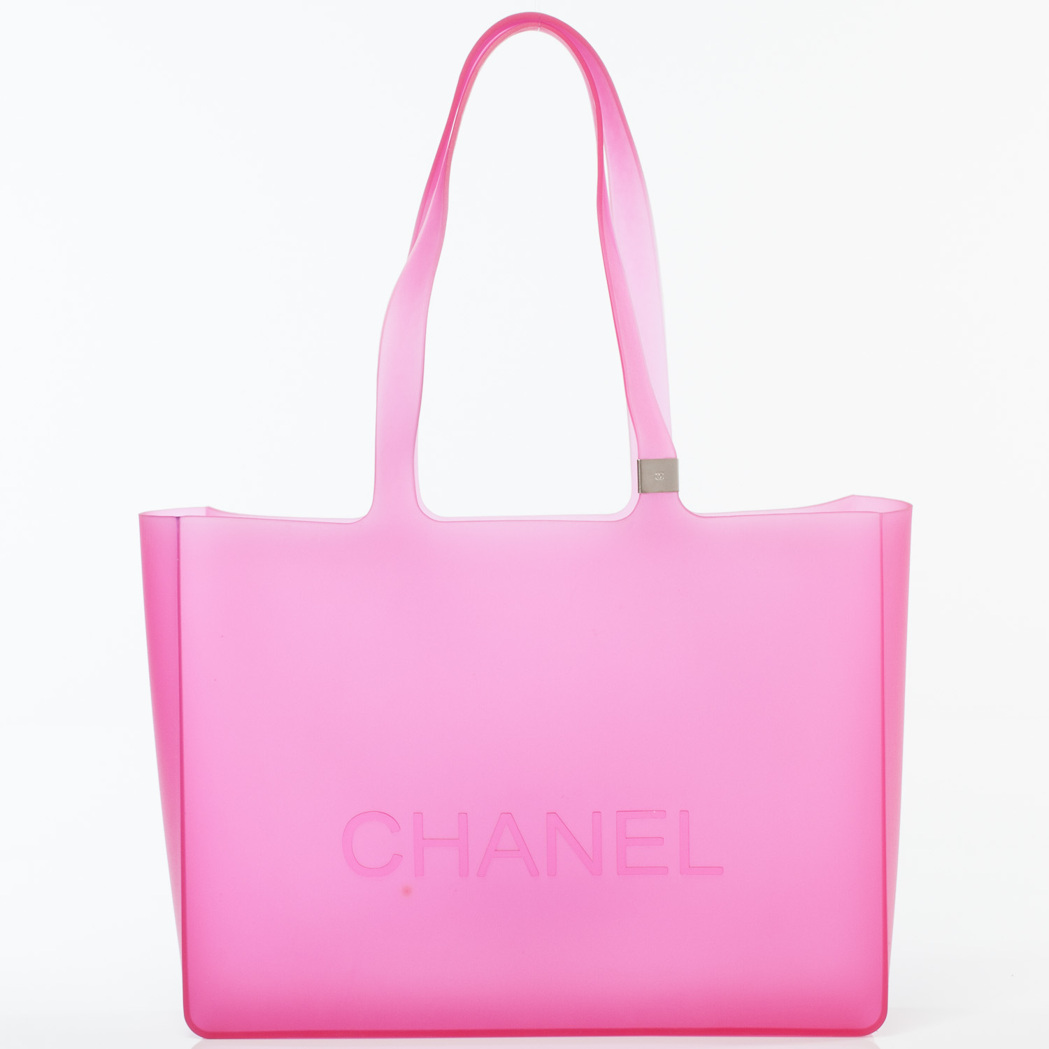 CHANEL Jelly Rubber Large Tote Pink 35777