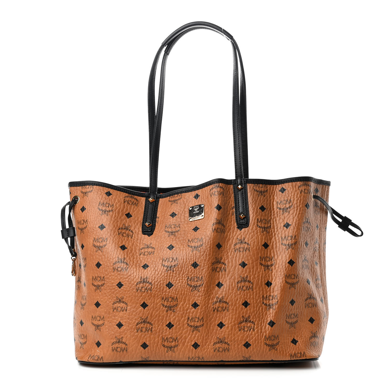 Mcm project visetos best sale reversible shopper large cognac