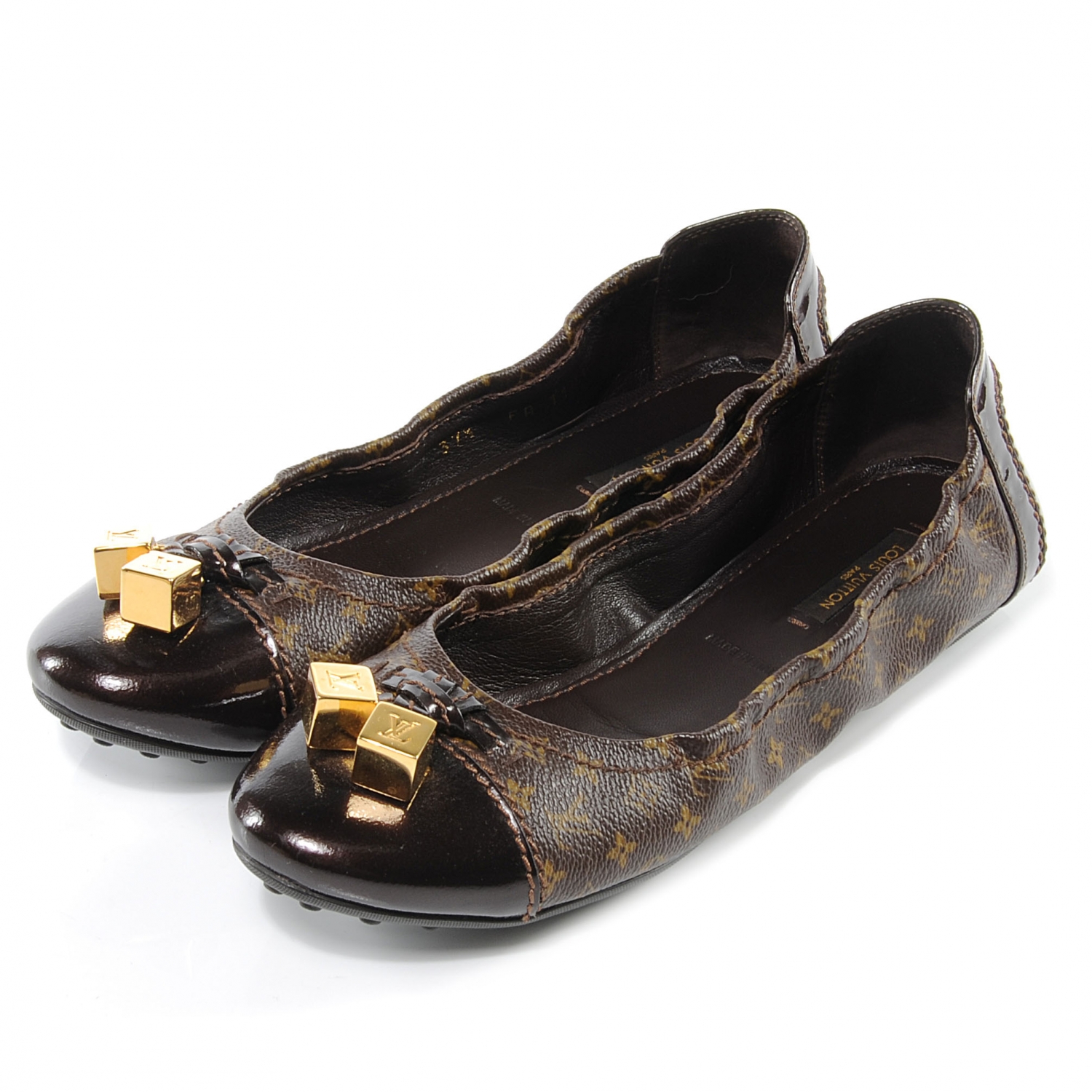 LOUIS VUITTON Monogram Lovely Ballet Flats 37.5 52215