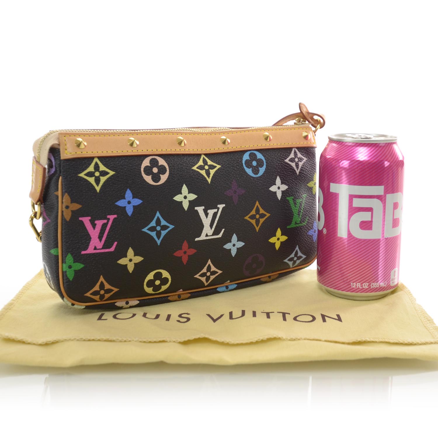 LOUIS VUITTON Multicolor Pochette Black 34530