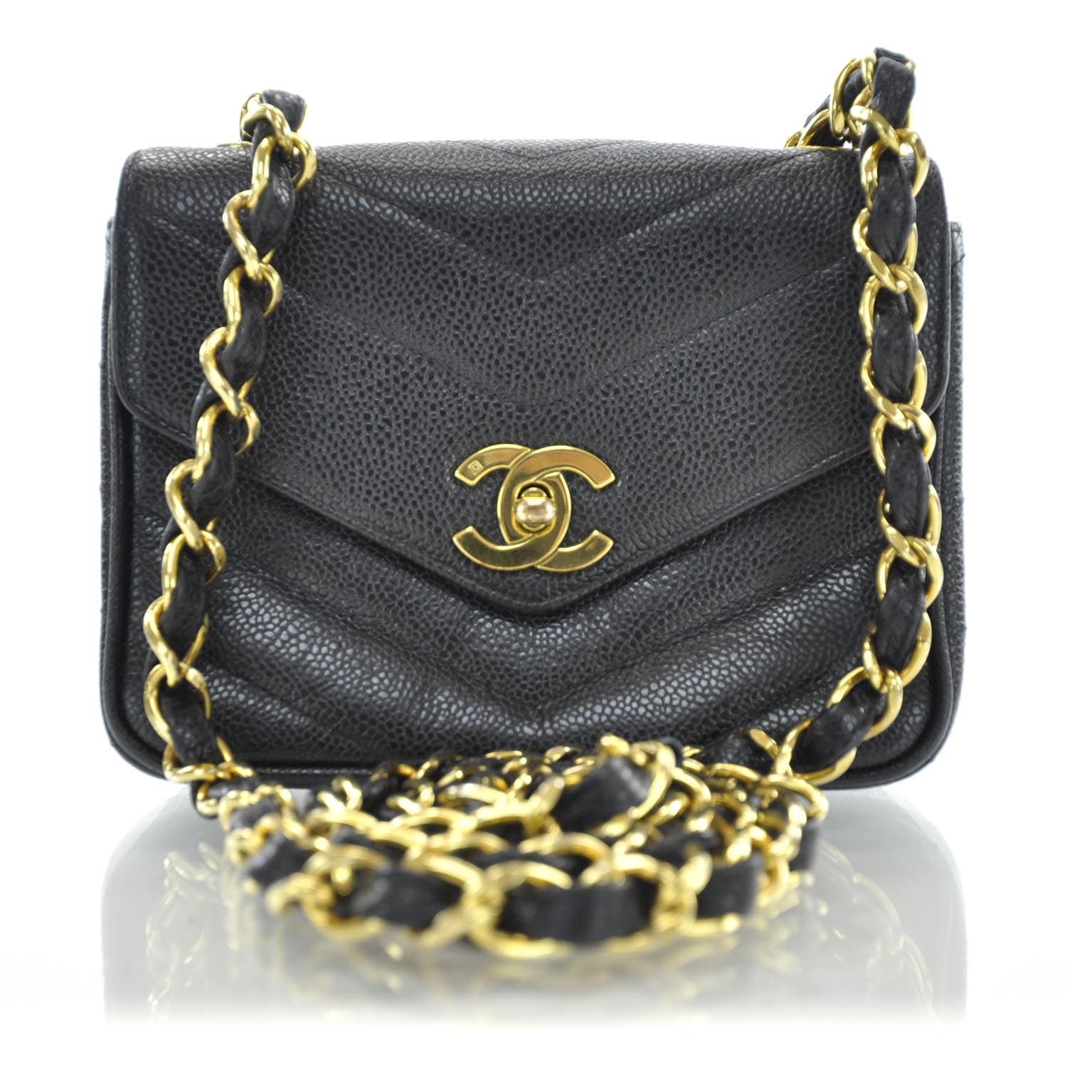 chanel chevron mini flap