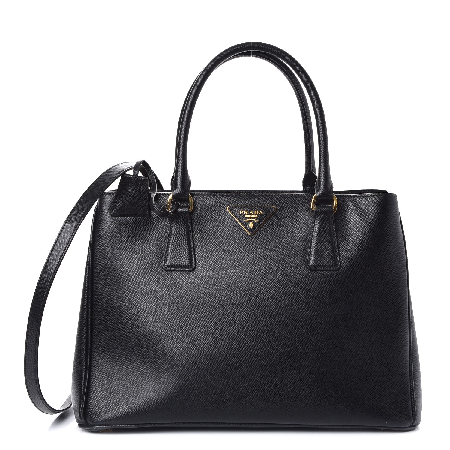 prada saffiano travel nero