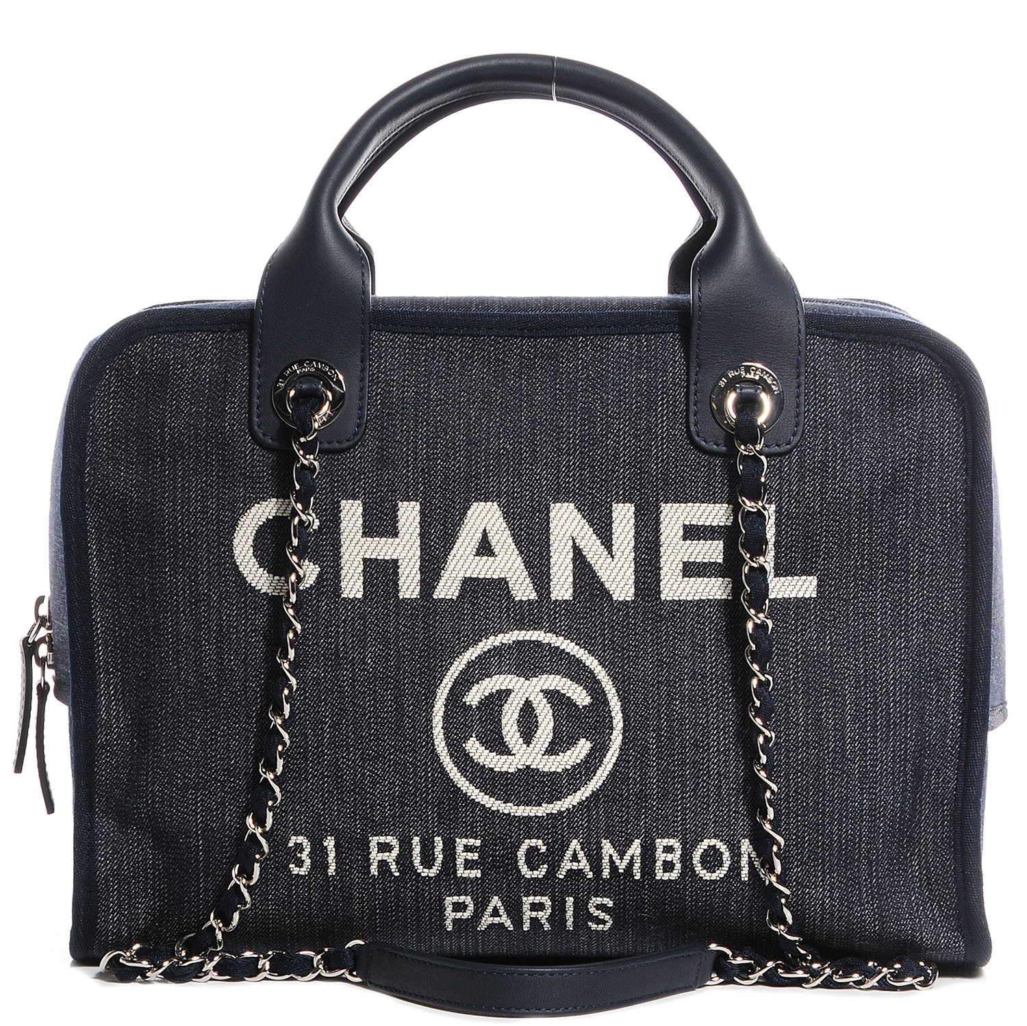 chanel denim tote