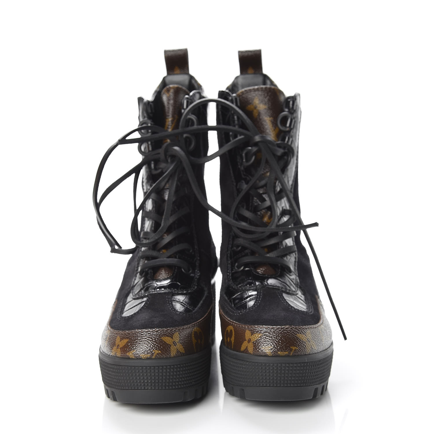 Louis Vuitton Laureate Platform Desert Boot, Black, 34.5