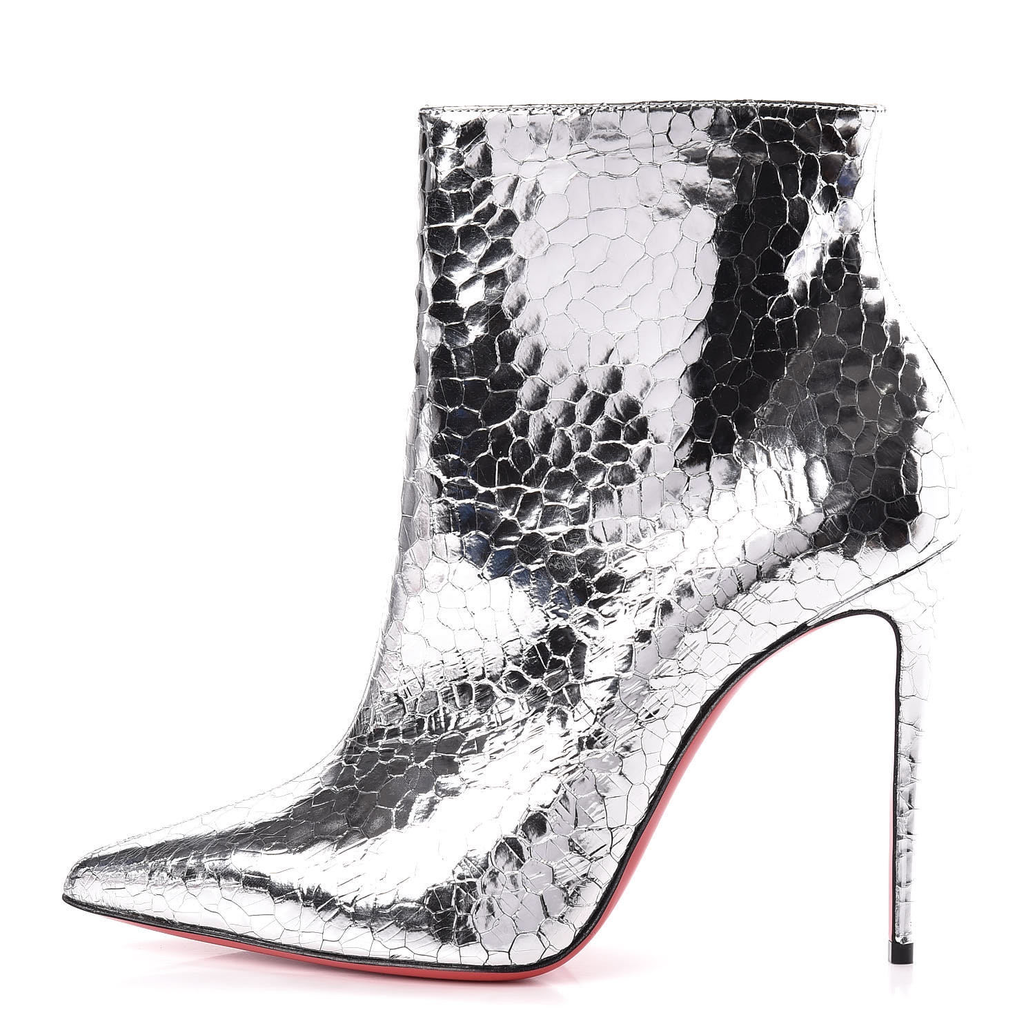 louboutin silver booties