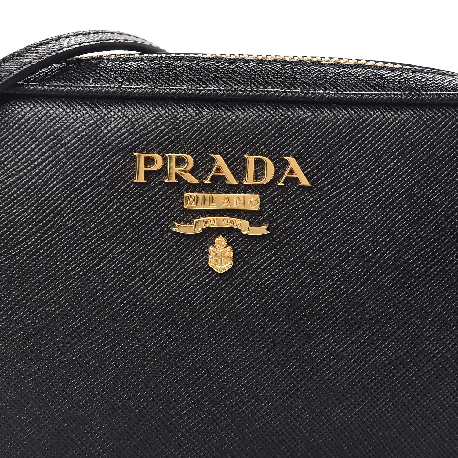 PRADA Saffiano Mini Camera Crossbody Bag Black 449184