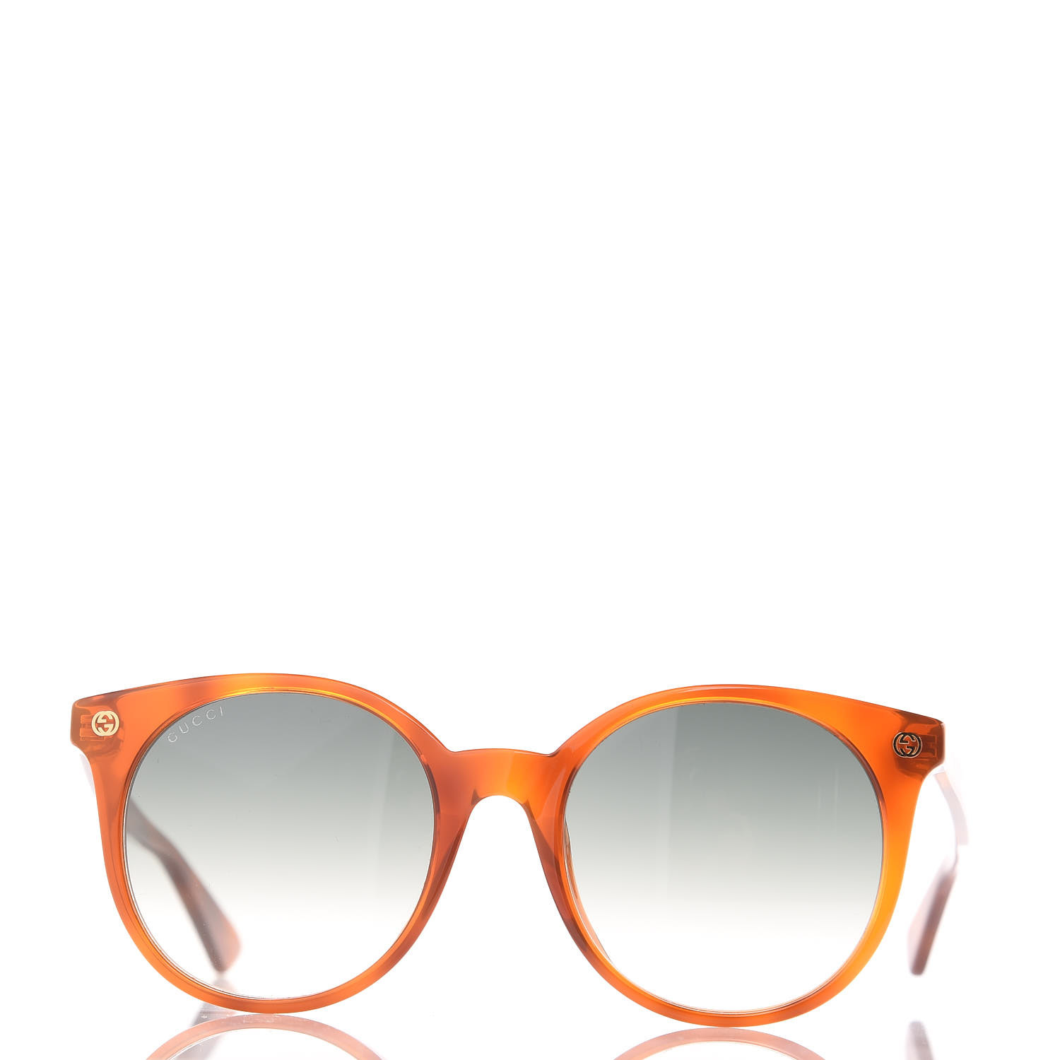 Gucci Round Frame Sunglasses Gg0091s Tortoise 448763