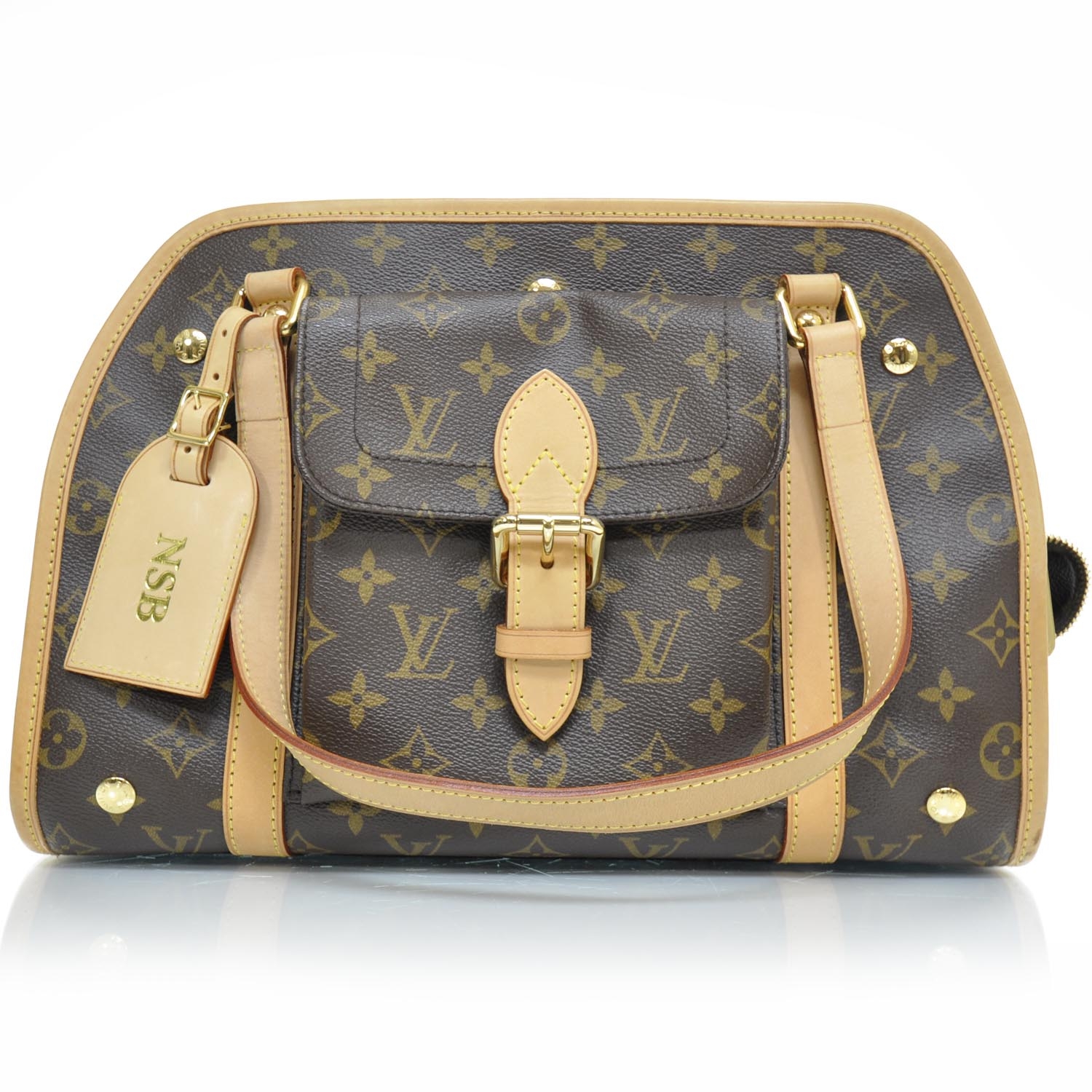 louis vuitton dog carrier baxter monogram pm brown