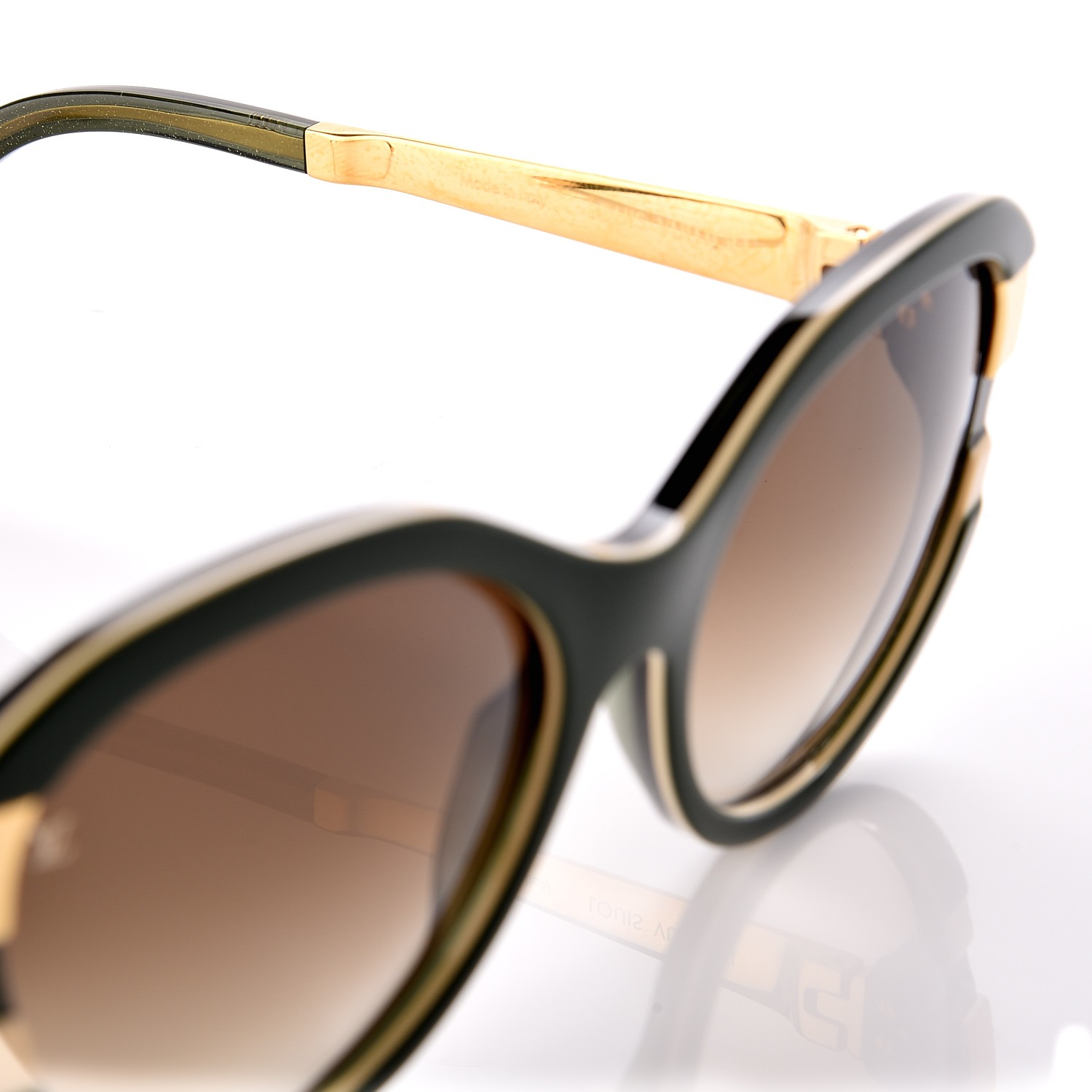 Louis Vuitton Brown Glitter Petit Soupcon Round Sunglasses Louis Vuitton