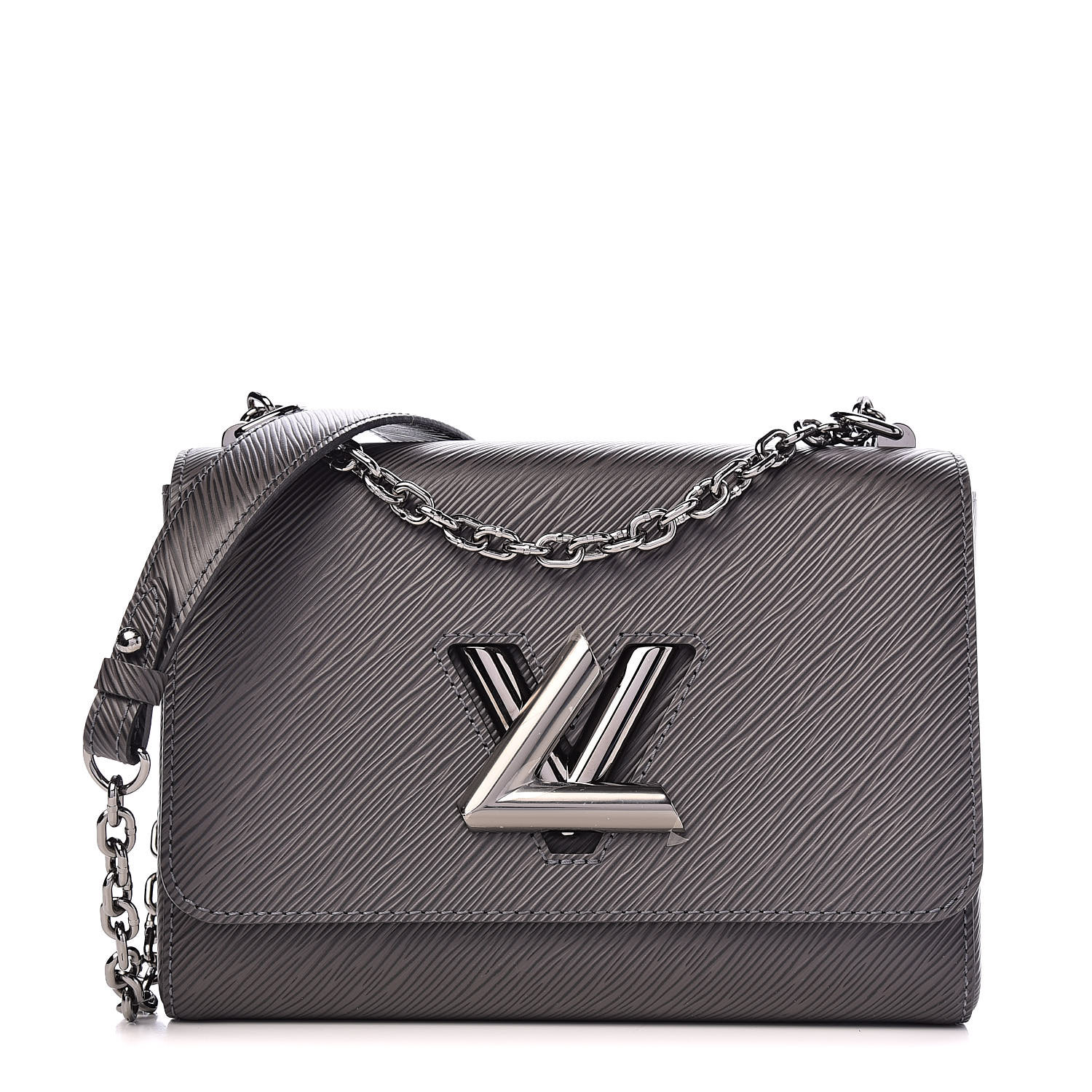 LOUIS VUITTON Epi Twist Shoulder Bag MM Grey 505899 | FASHIONPHILE