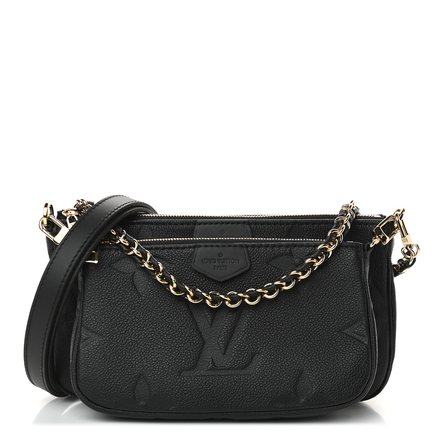 LOUIS VUITTON Empreinte Monogram Giant Multi Pochette Accessories Black ...