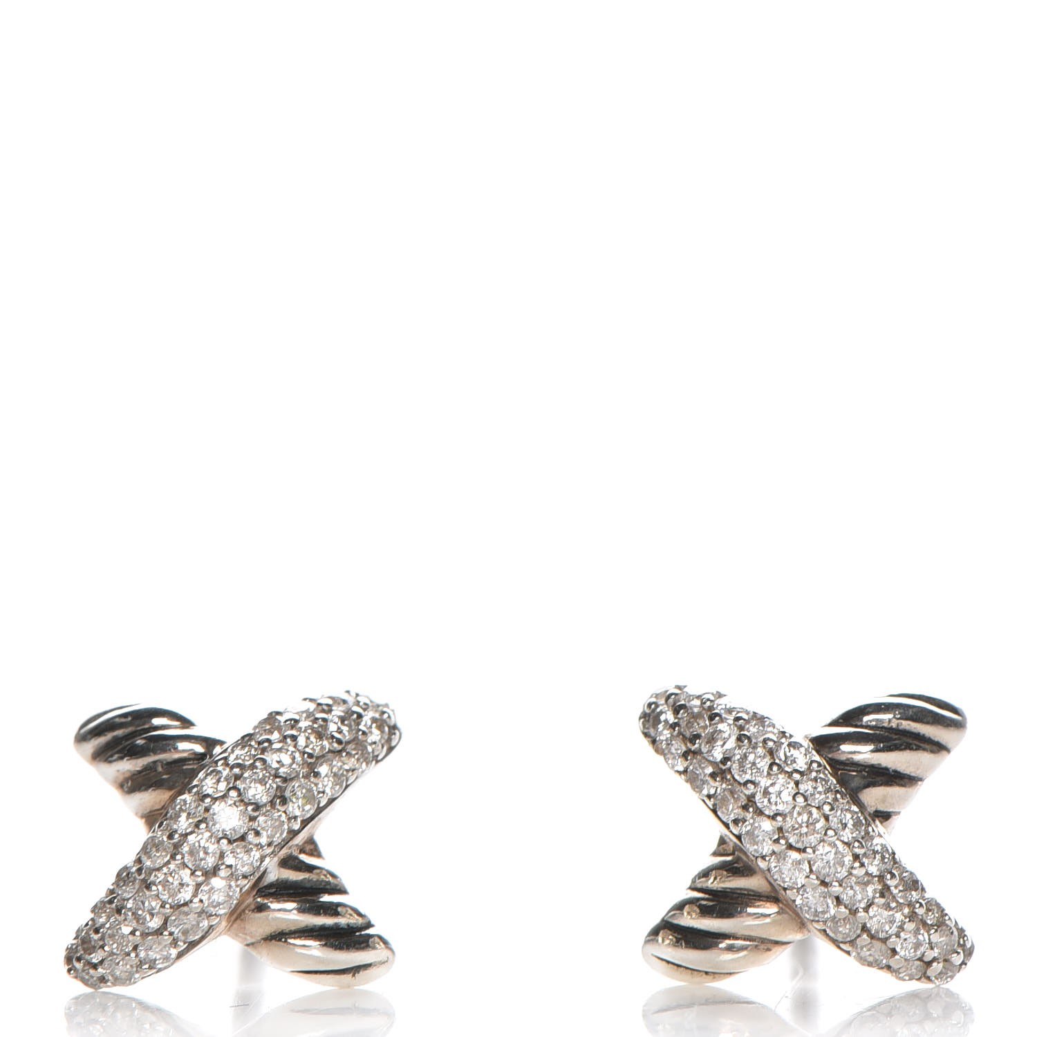 david yurman x earrings with diamonds