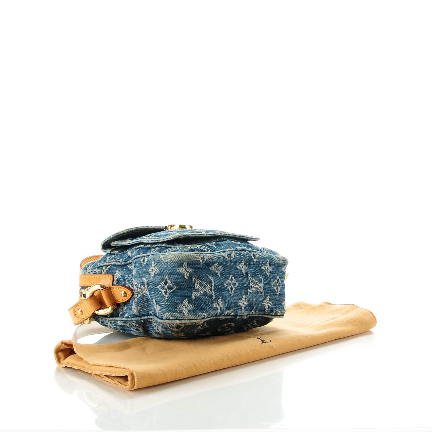 LOUIS VUITTON Denim Camera Bag Blue 150208 FASHIONPHILE