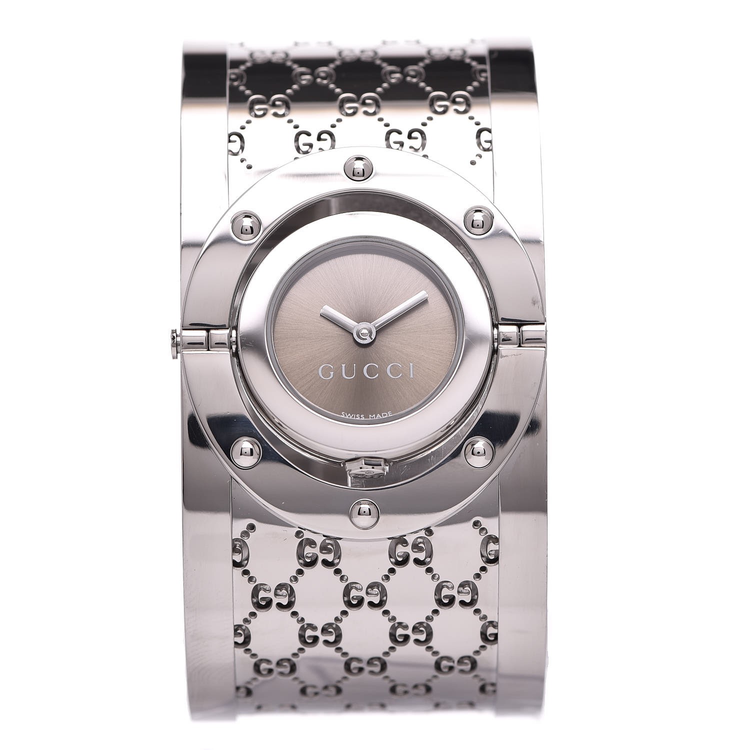 gucci twirl watch silver