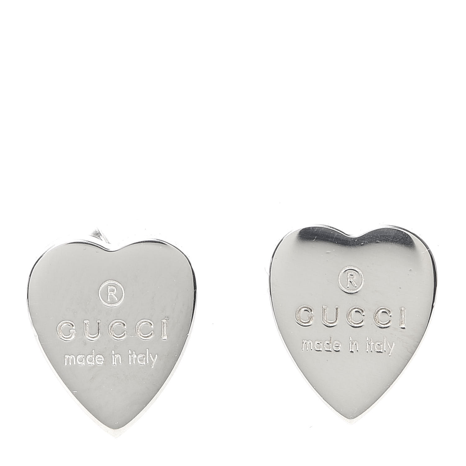 gucci sterling silver heart earrings