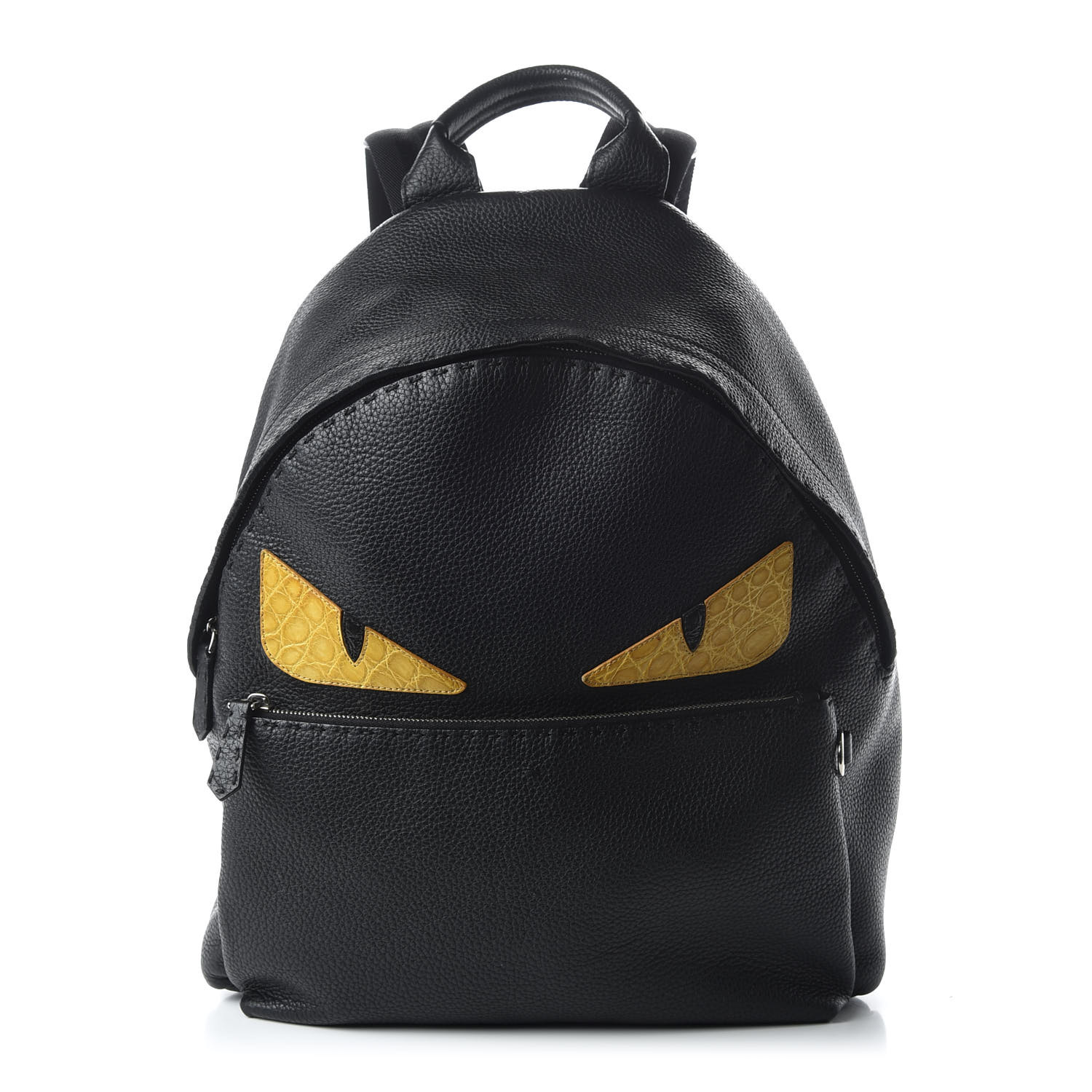 Fendi Calfskin Romano Selleria Monster Backpack Black 660815 Fashionphile