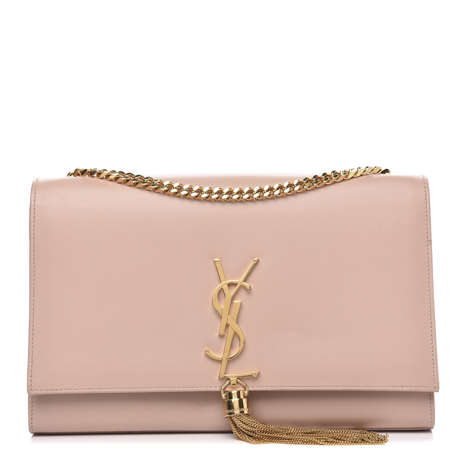 kate chain wallet with tassel in smooth leather