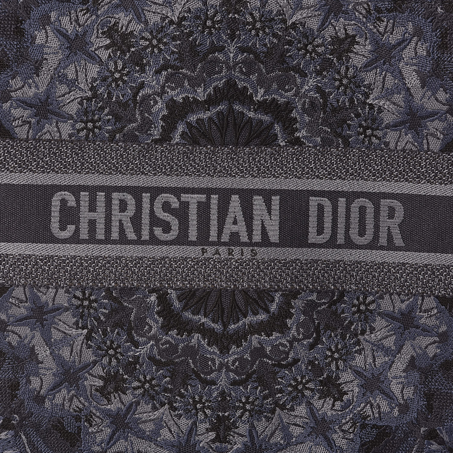 CHRISTIAN DIOR Canvas Embroidered KaleiDioroscopic Book Tote Blue ...