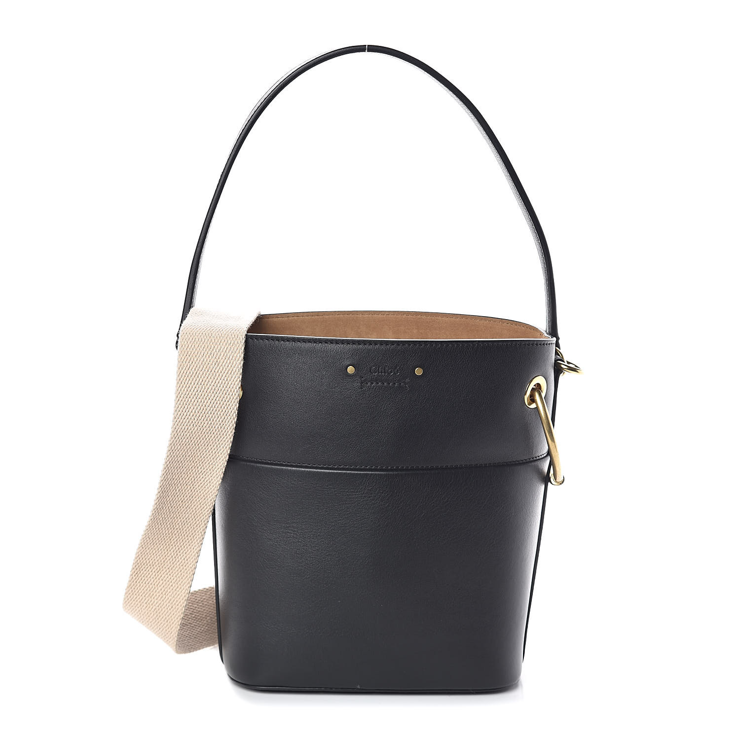 chloe roy small smooth calf leather bucket bag