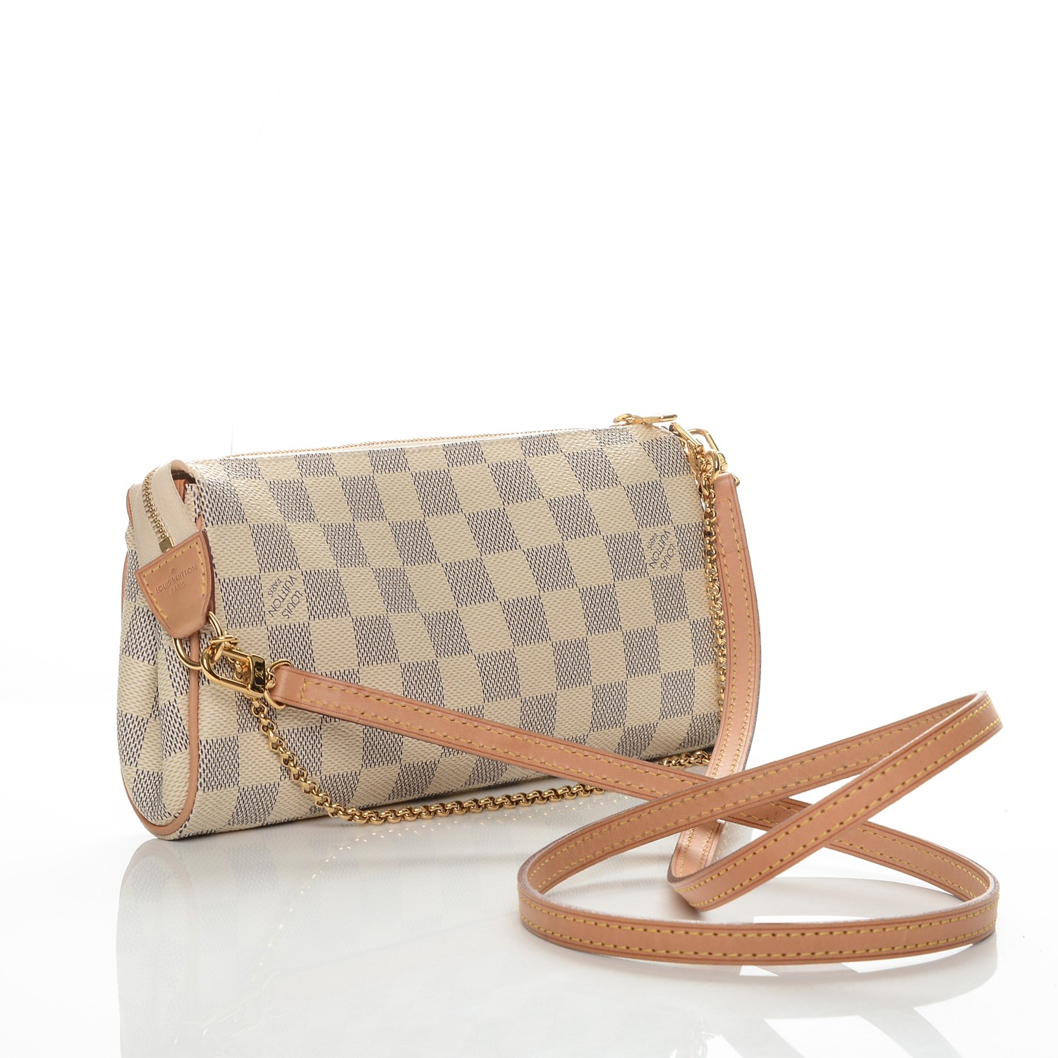 damier azur clutch