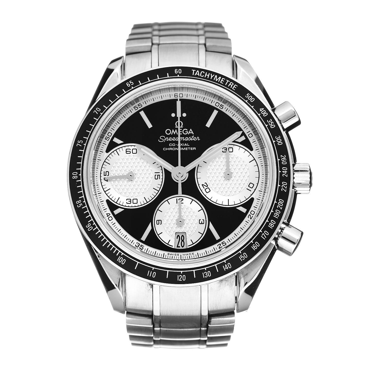 Omega Stainless Steel 40mm Speedmaster Racing Co Axial Chronograph Watch