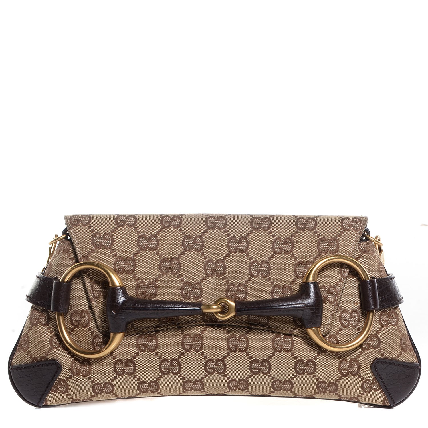 gucci monogram horsebit clutch