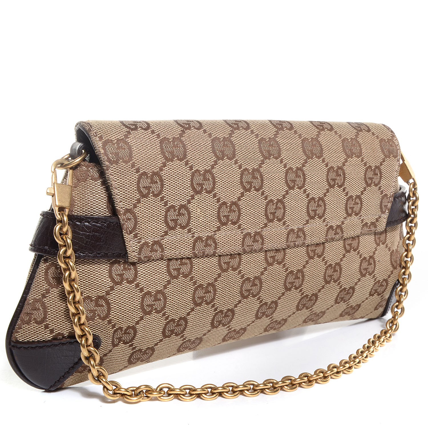 gucci monogram horsebit clutch