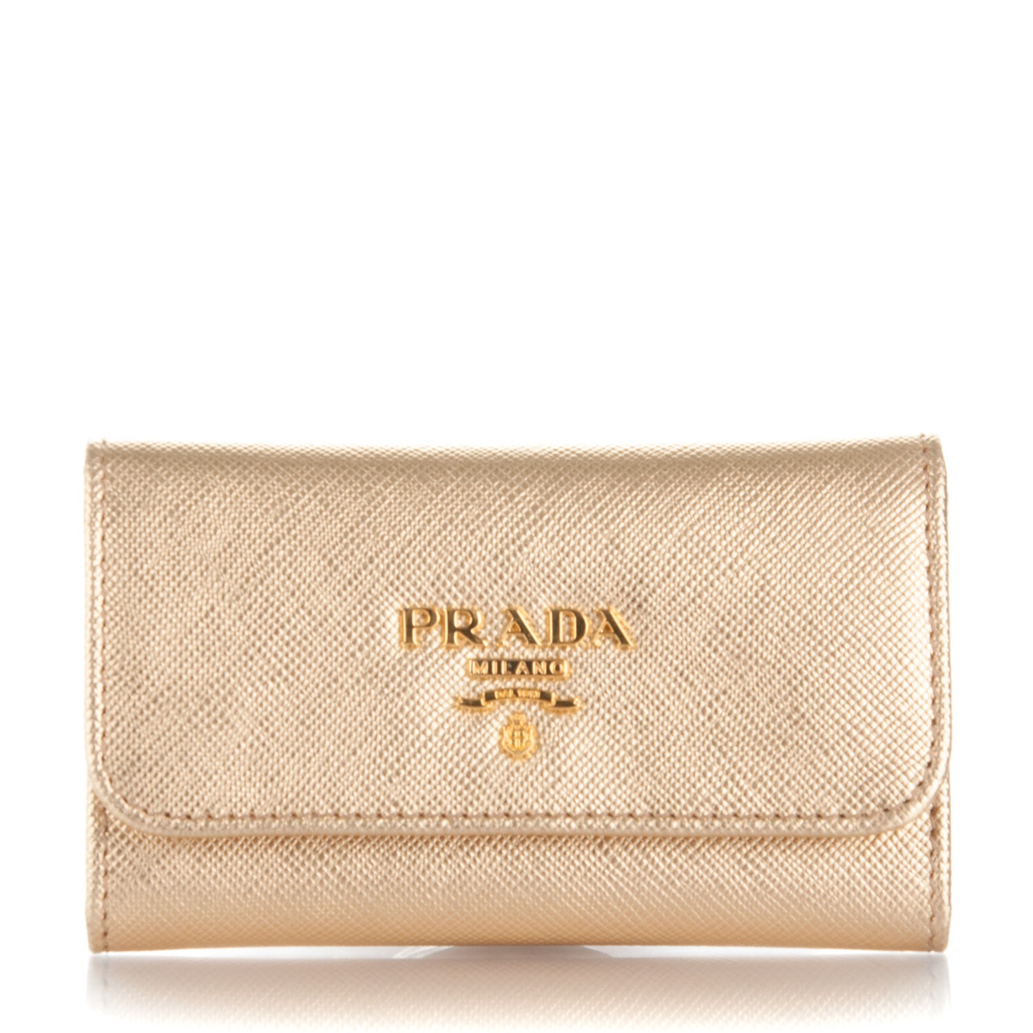 prada saffiano key holder