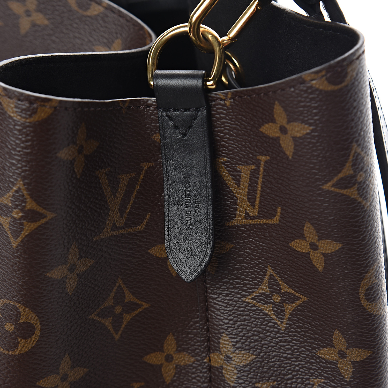 LOUIS VUITTON Monogram Neonoe MM Black 536249