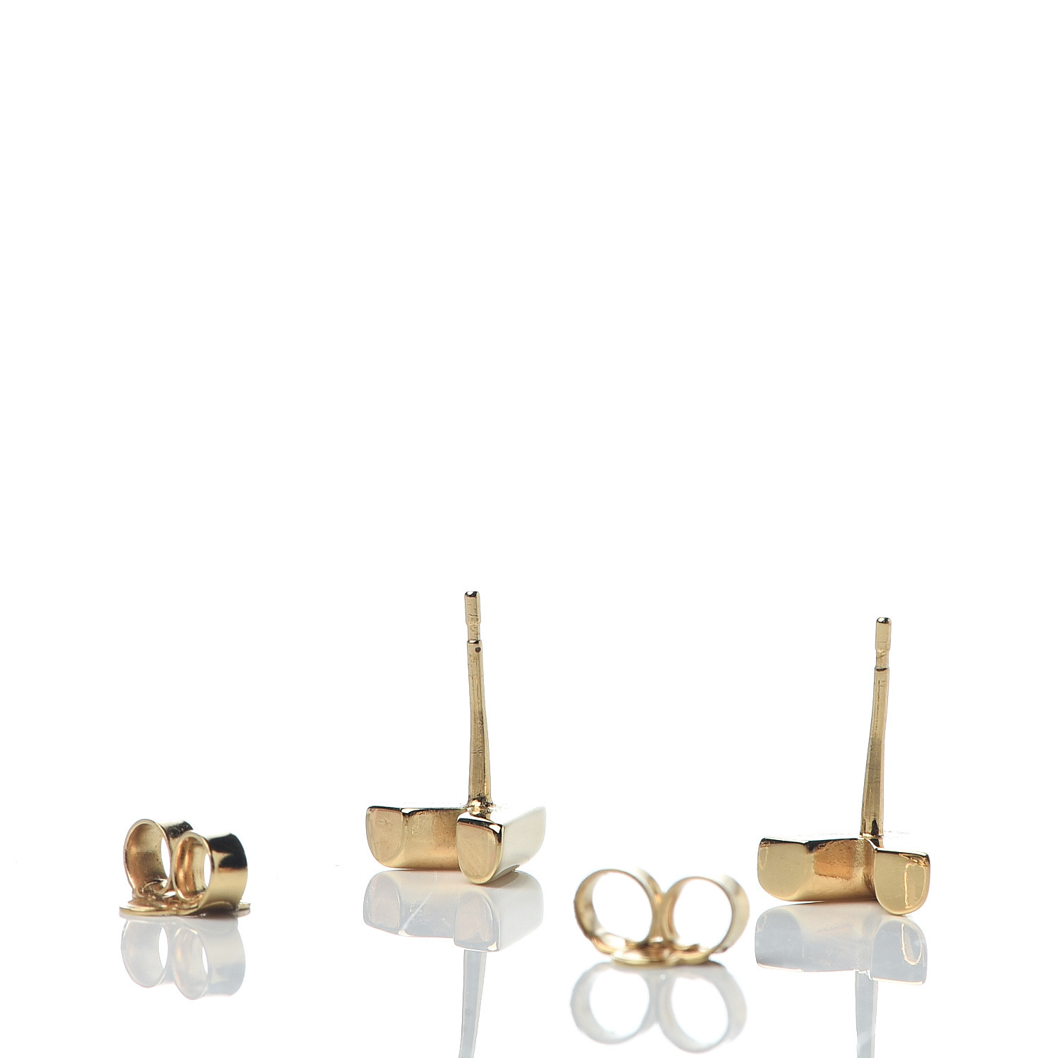 LOUIS VUITTON Brass Essential V Stud Earrings Gold 295734
