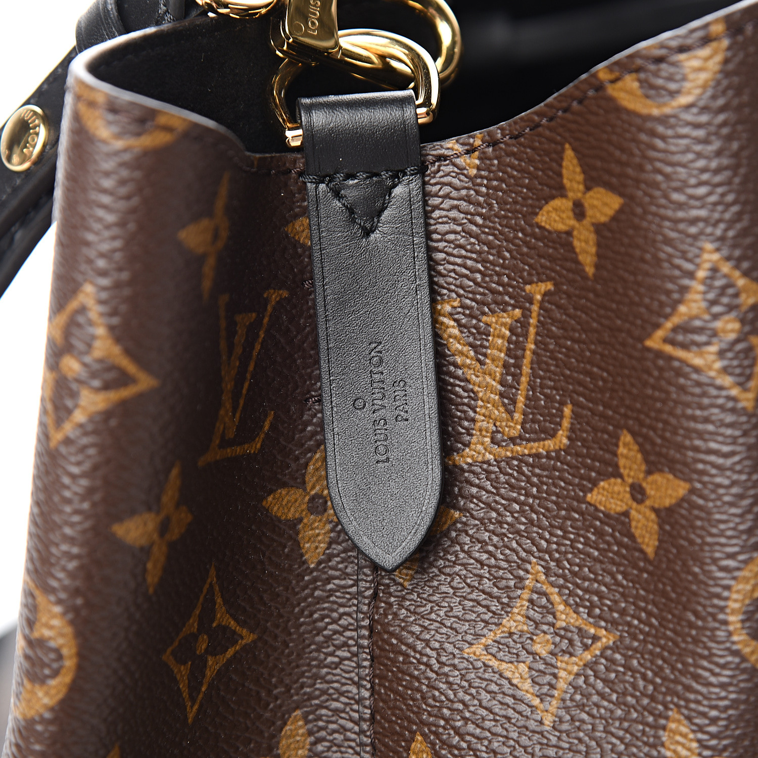 LOUIS VUITTON Monogram Neonoe MM Black 536503