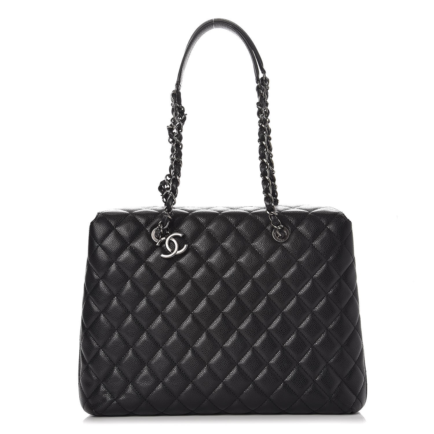 CHANEL Caviar Quilted City Shopping Tote Black 256501 | FASHIONPHILE