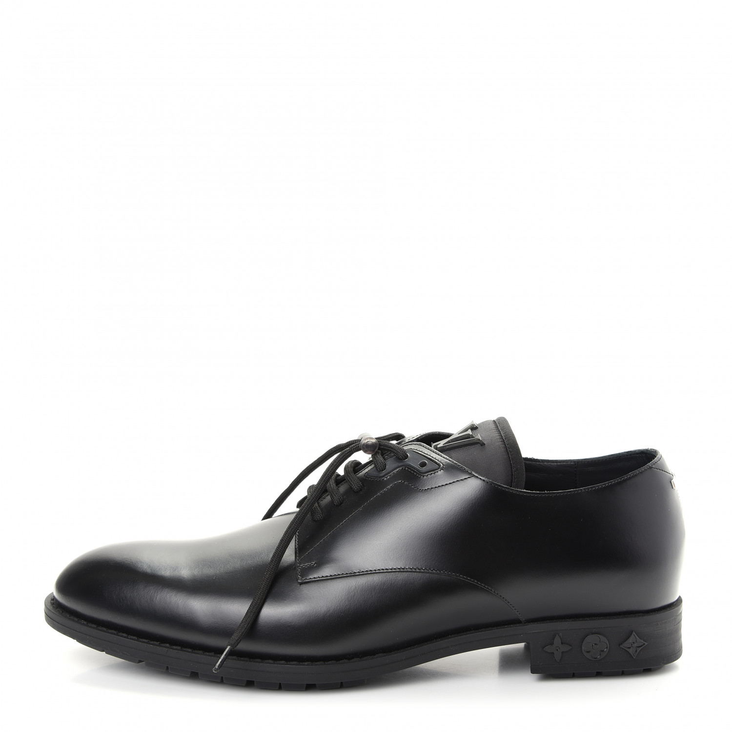 LOUIS VUITTON Calfskin Mens Formal Derby Shoes 10 Black 720149 ...