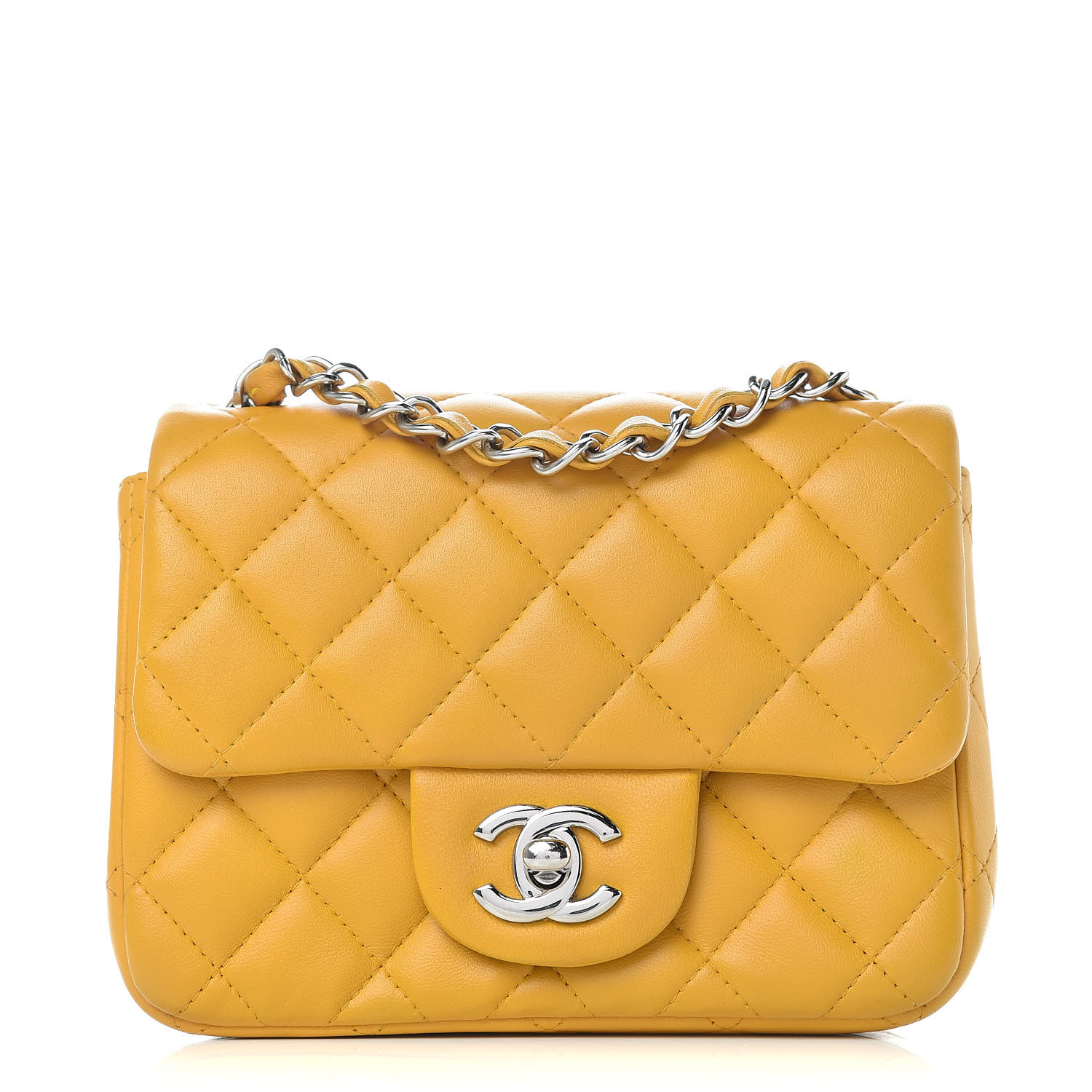 chanel mini yellow