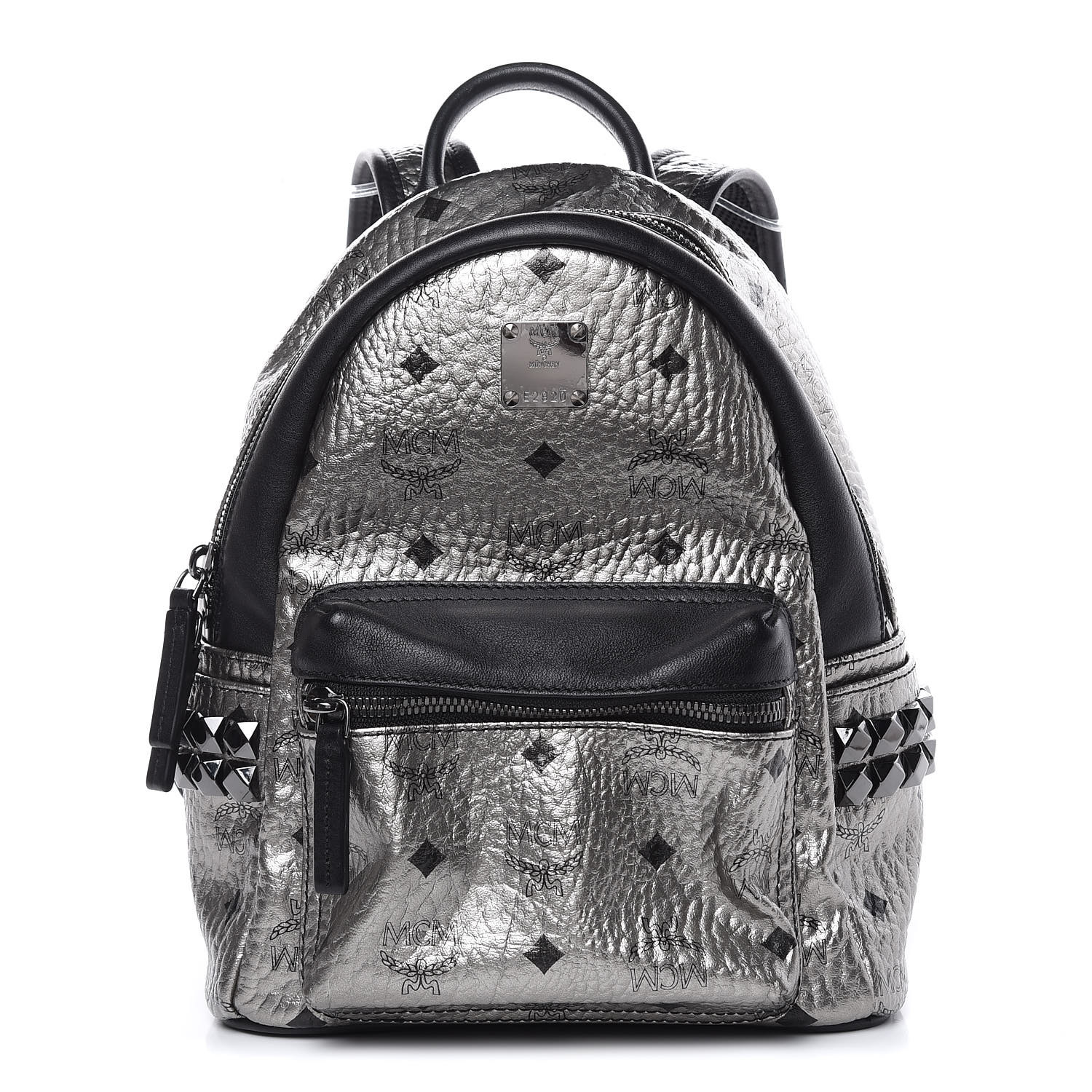 black and silver backpack