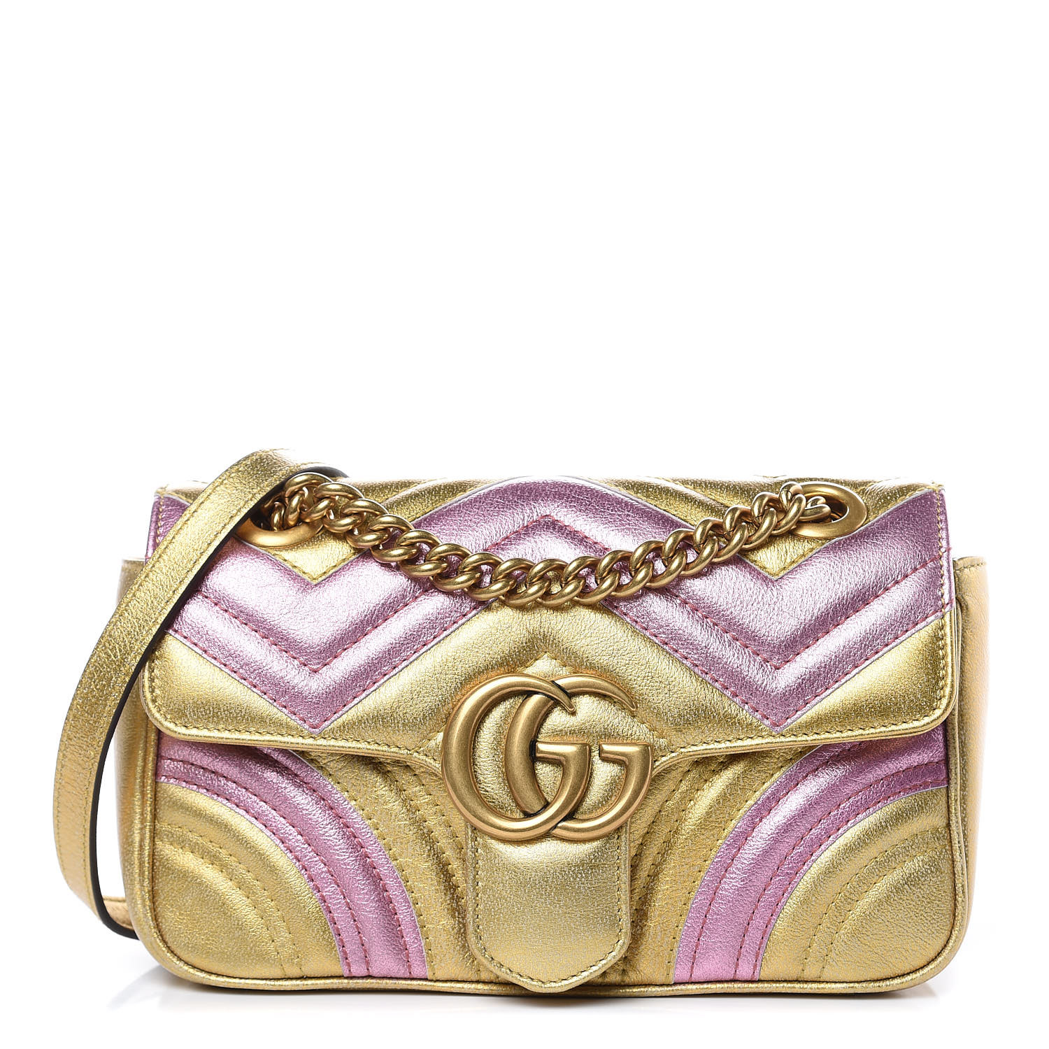 pink and gold bag