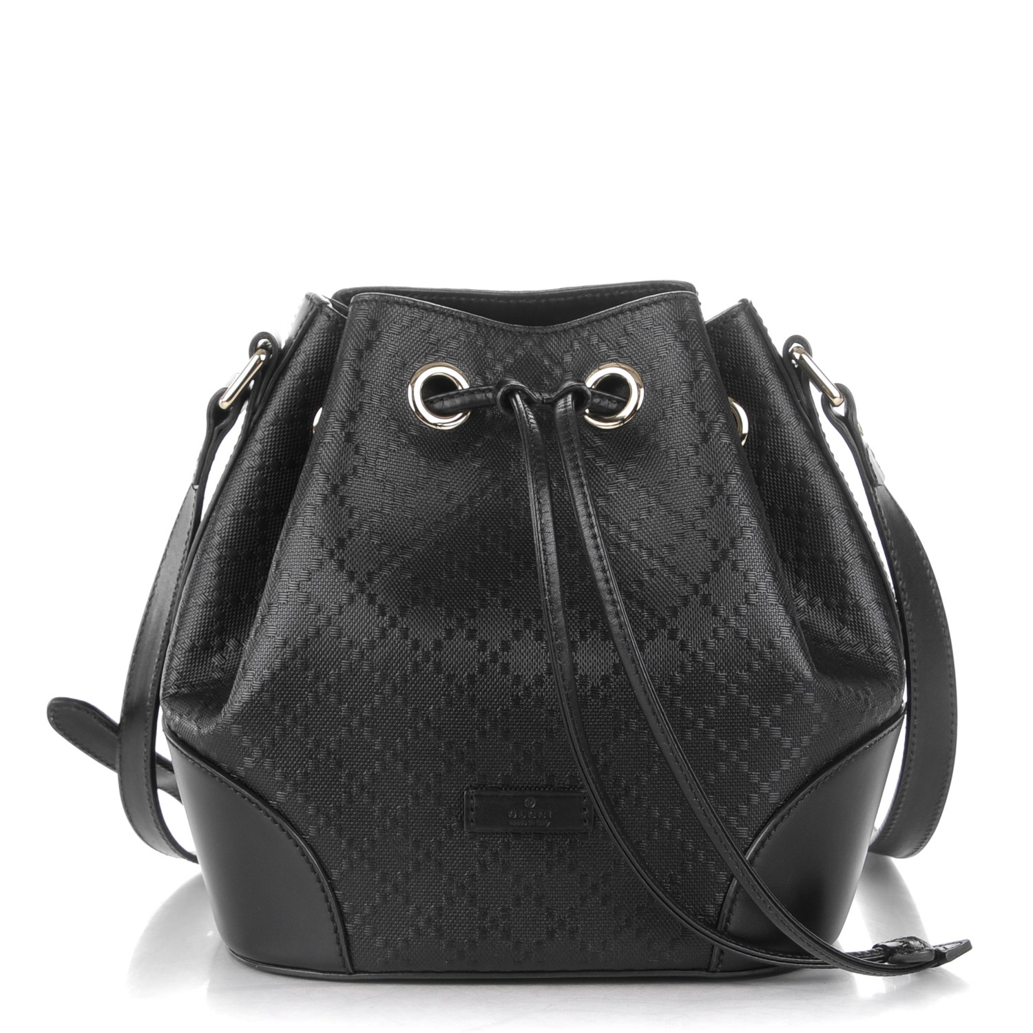 gucci black diamante canvas shoulder bag