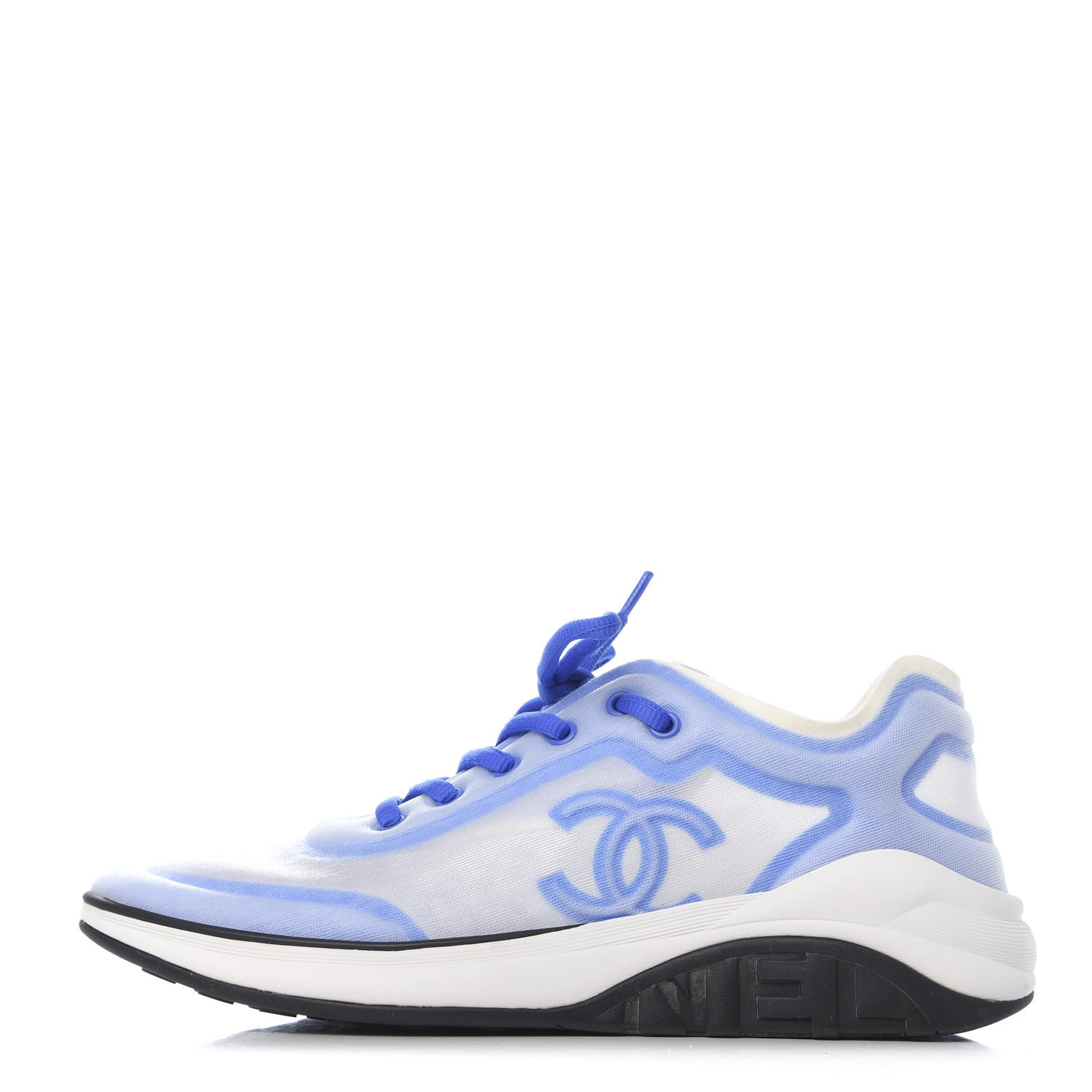 chanel sneakers blue and white