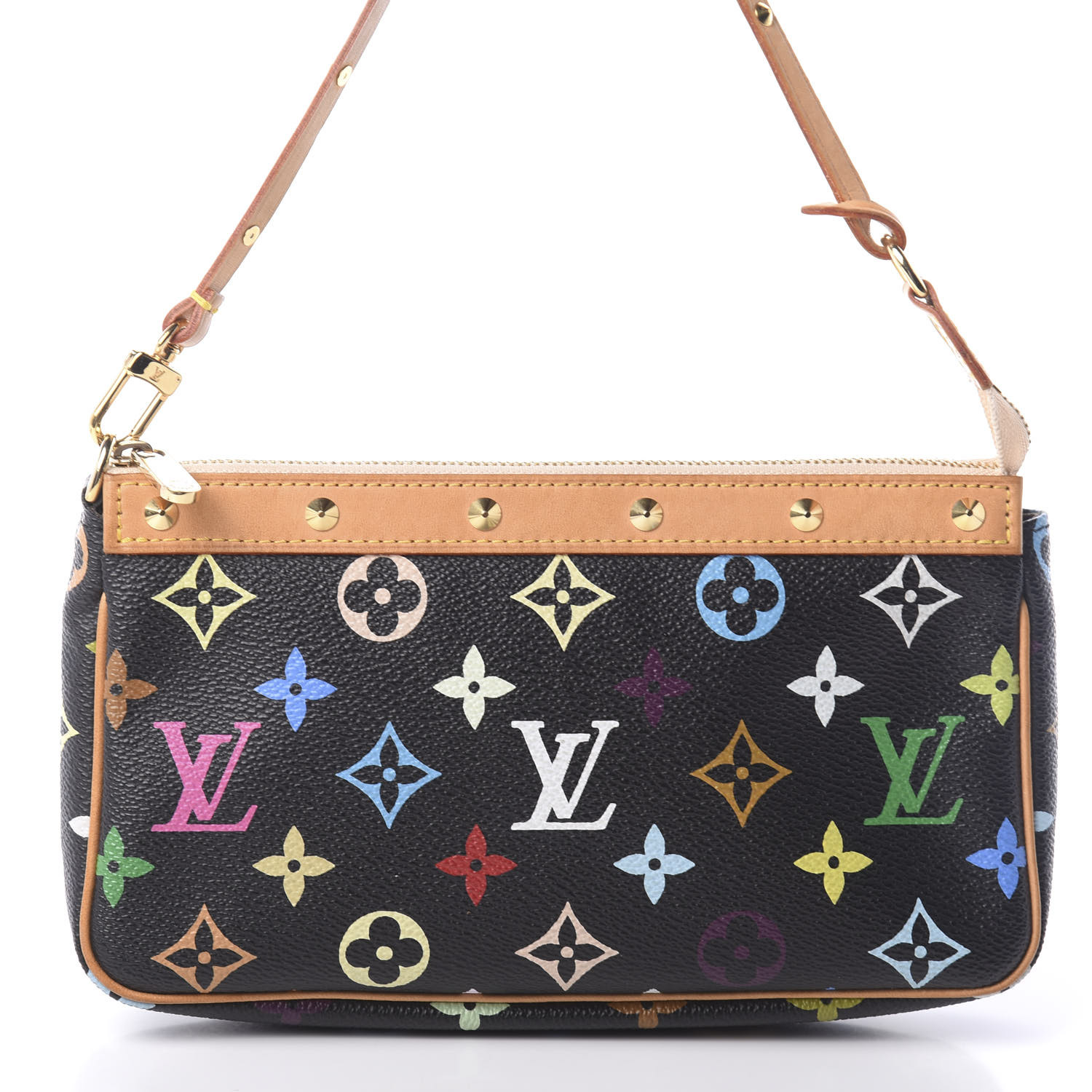 New in Box Louis Vuitton Multi Pink Pouchette Bag For Sale at 1stDibs