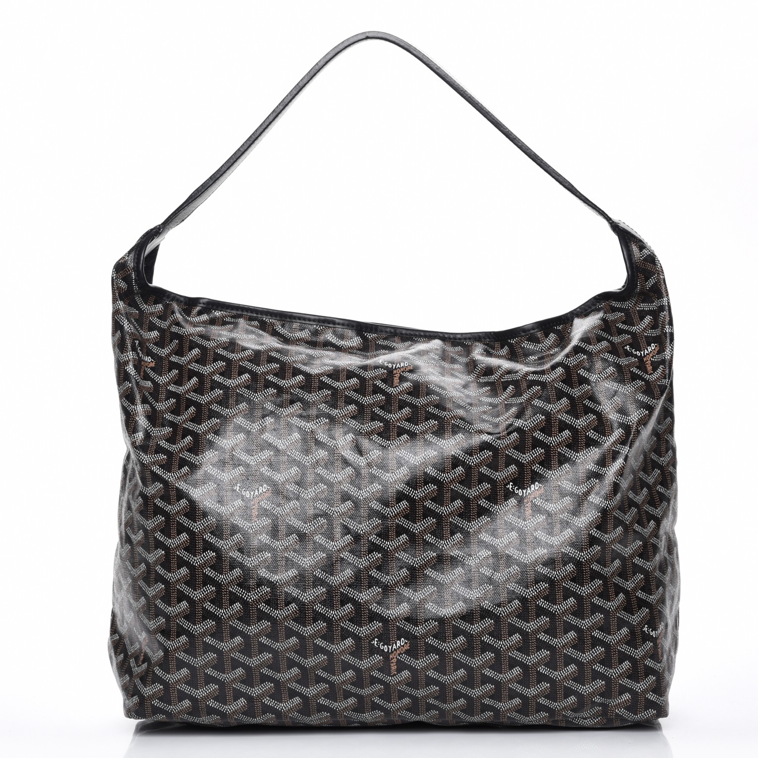 GOYARD Goyardine Fidji Zip Hobo Black 216073 | FASHIONPHILE