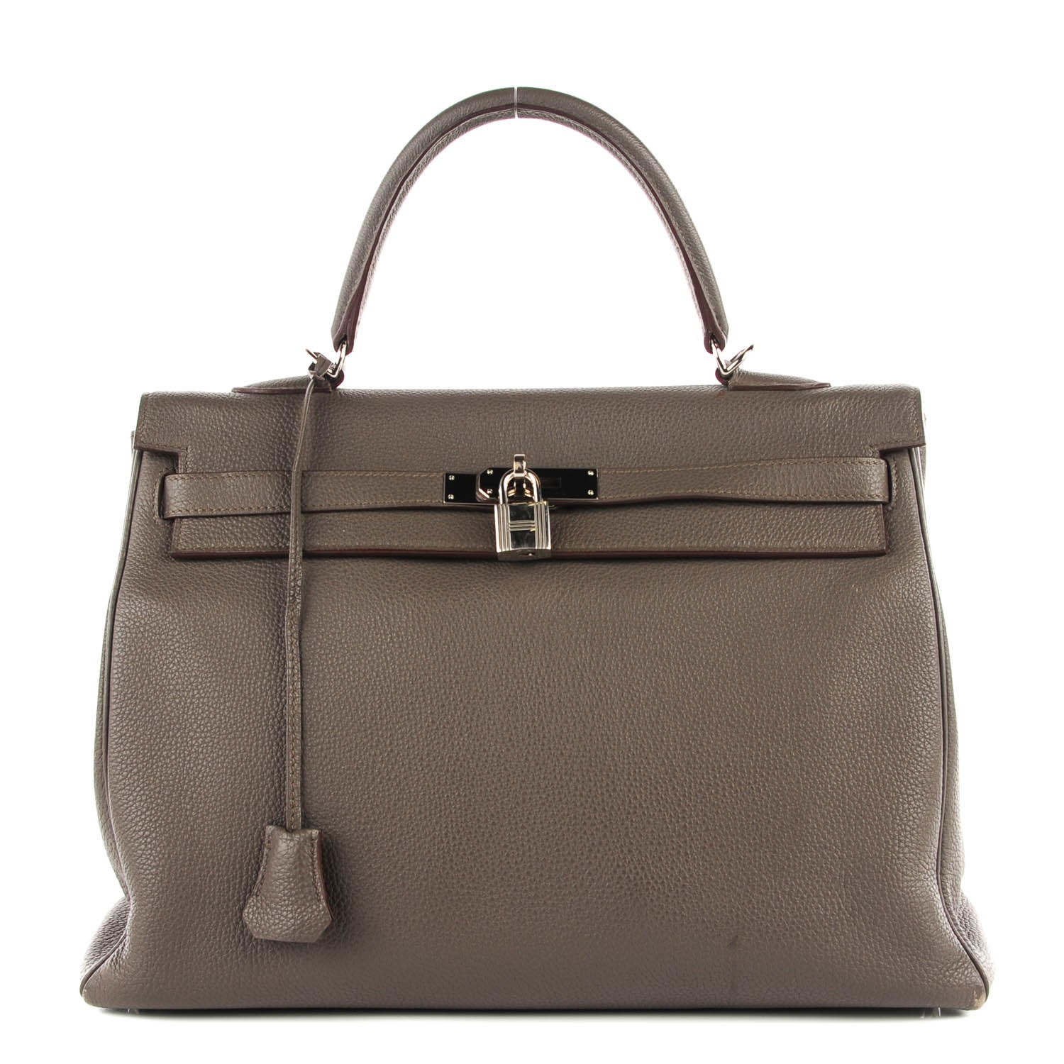 HERMES Togo Kelly Retourne 35 Etain 115263 | FASHIONPHILE