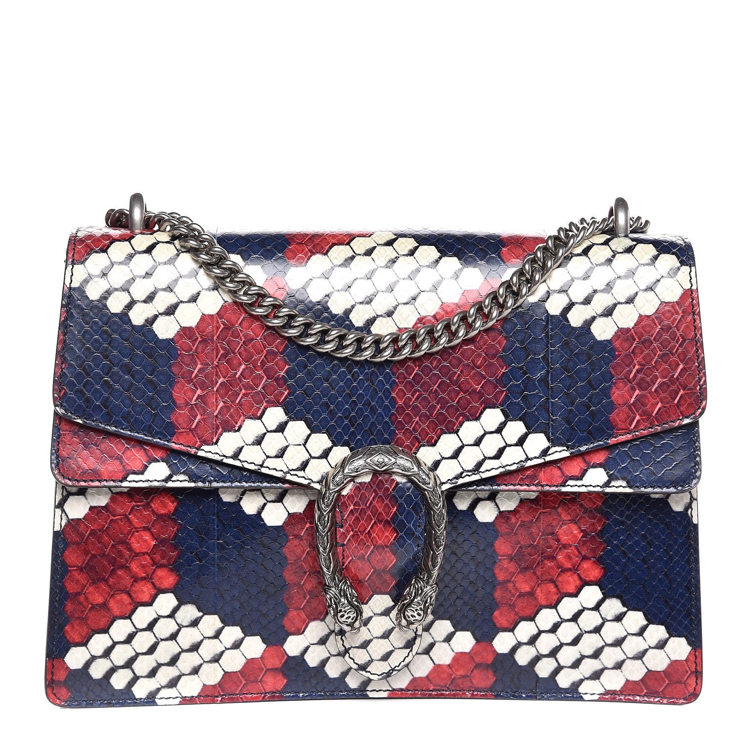 red white and blue gucci purse