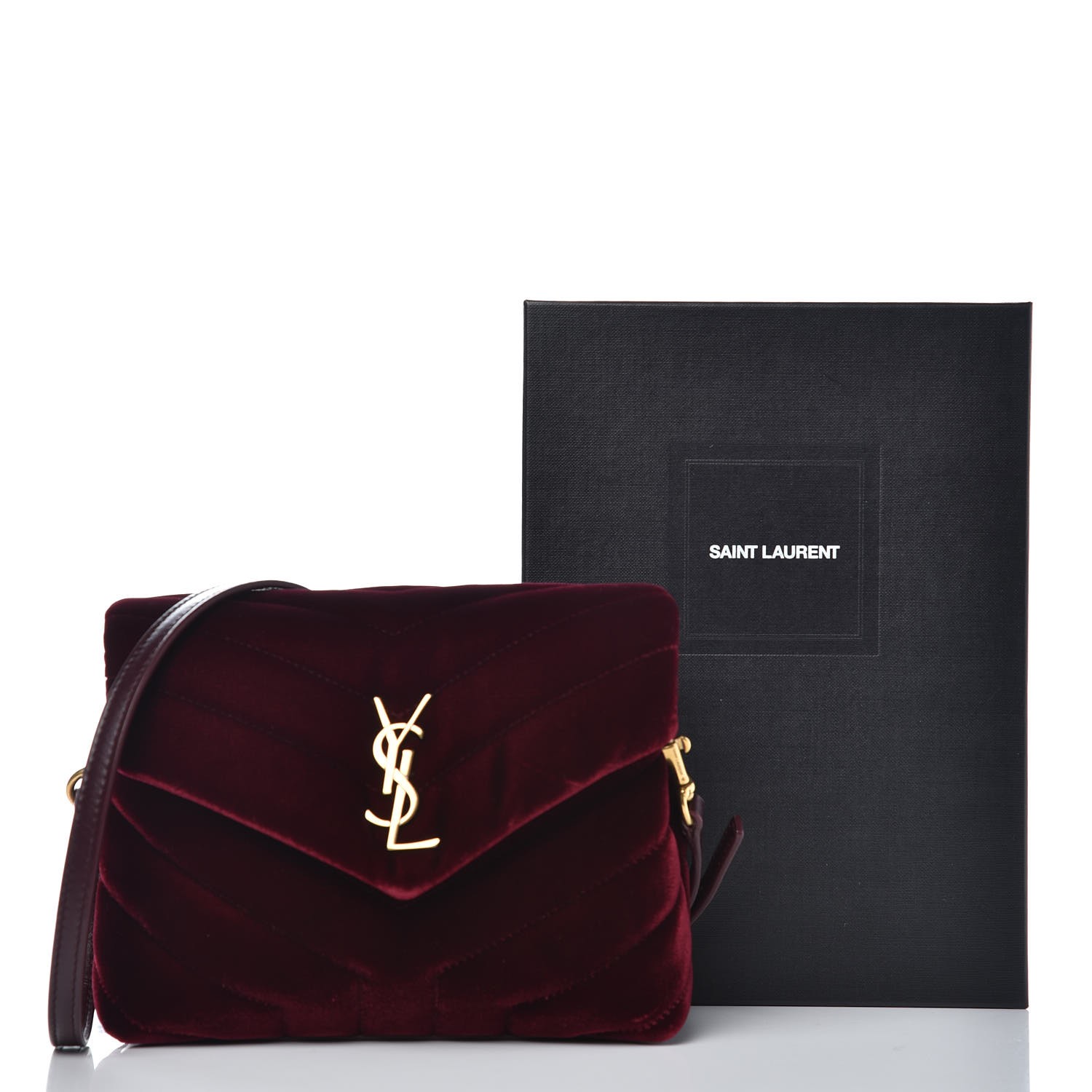 ysl toy loulou velvet burgundy