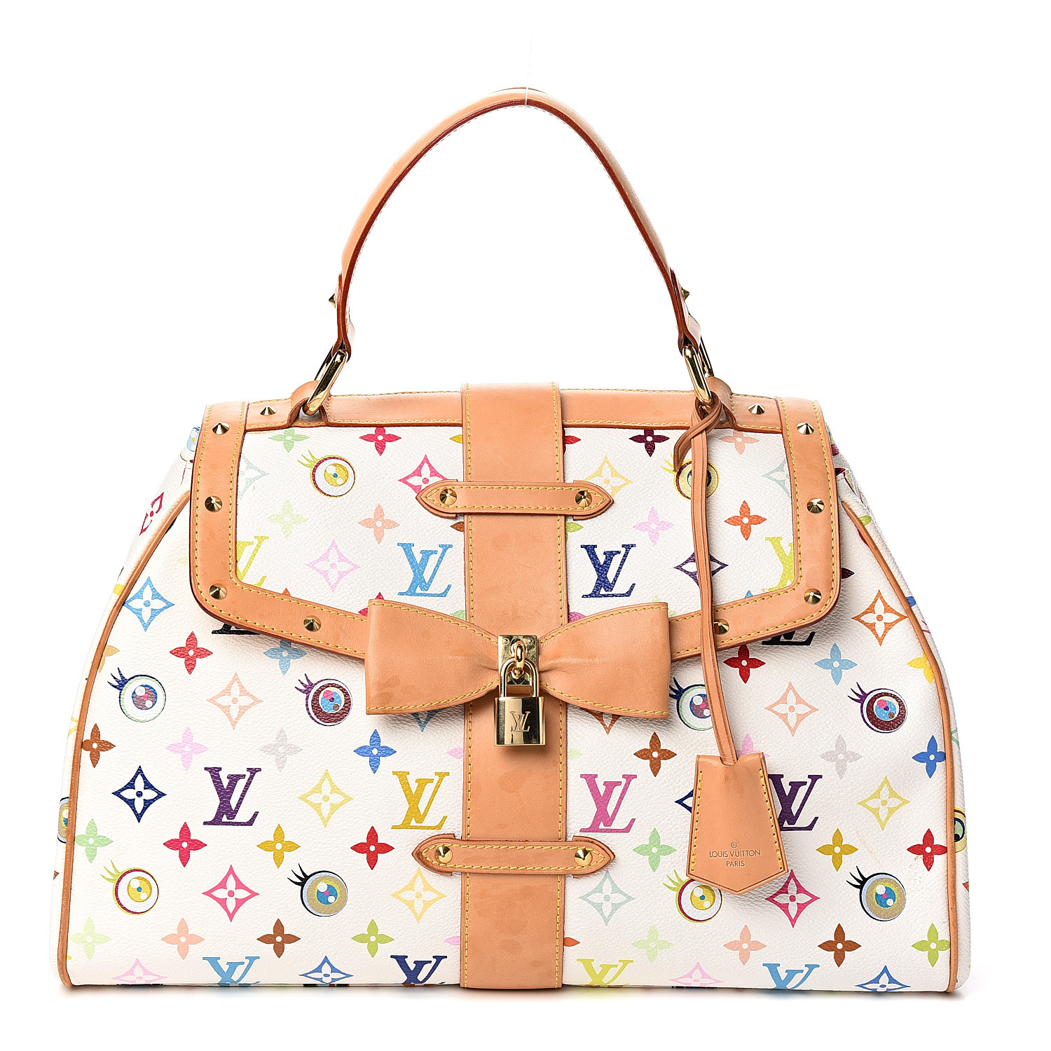 LOUIS VUITTON Multicolor Murakami Eye Love U You White 527446