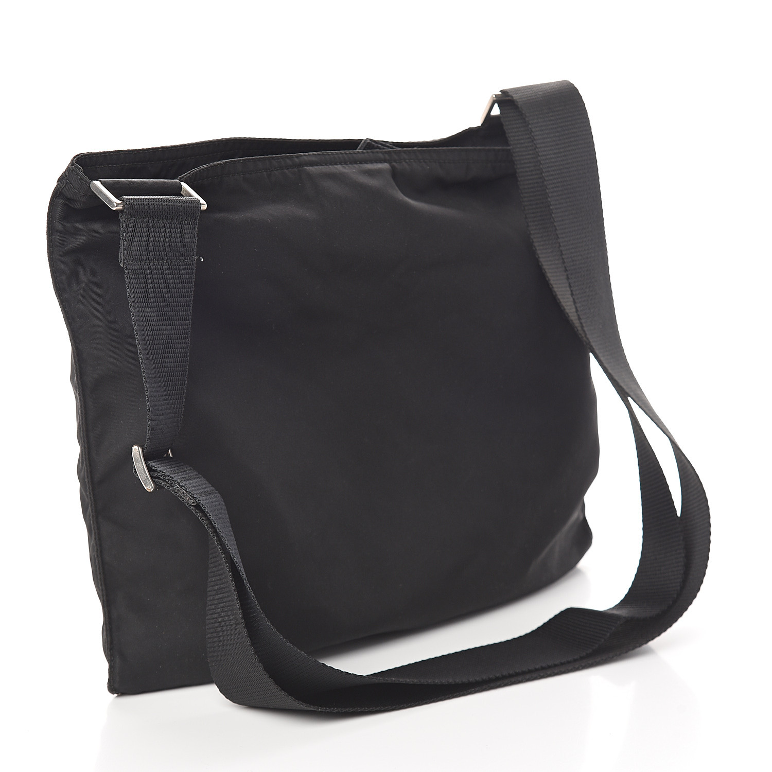 PRADA Tessuto Nylon Small Messenger Bag Black 535319